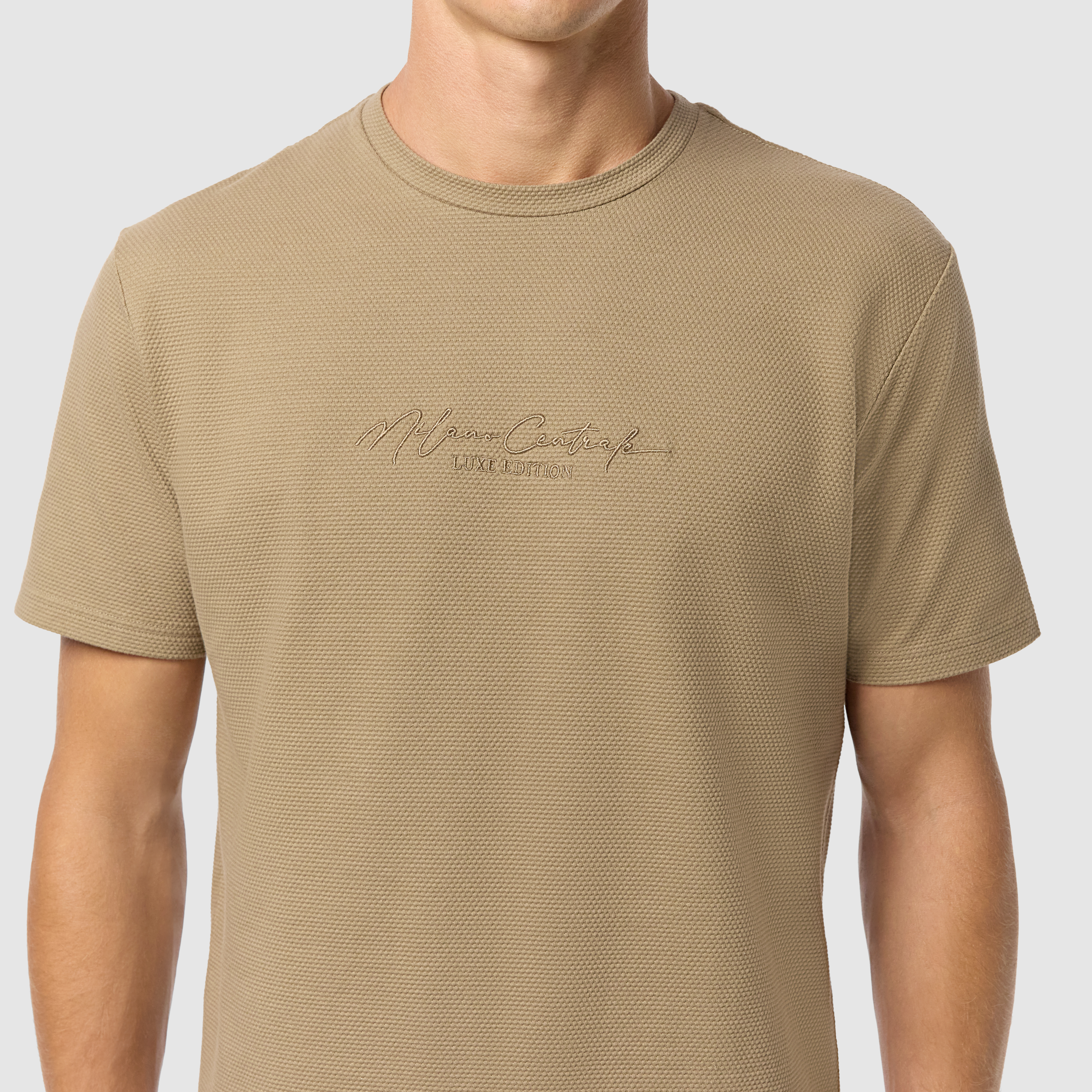 Camel Milano Crew Neck Tee