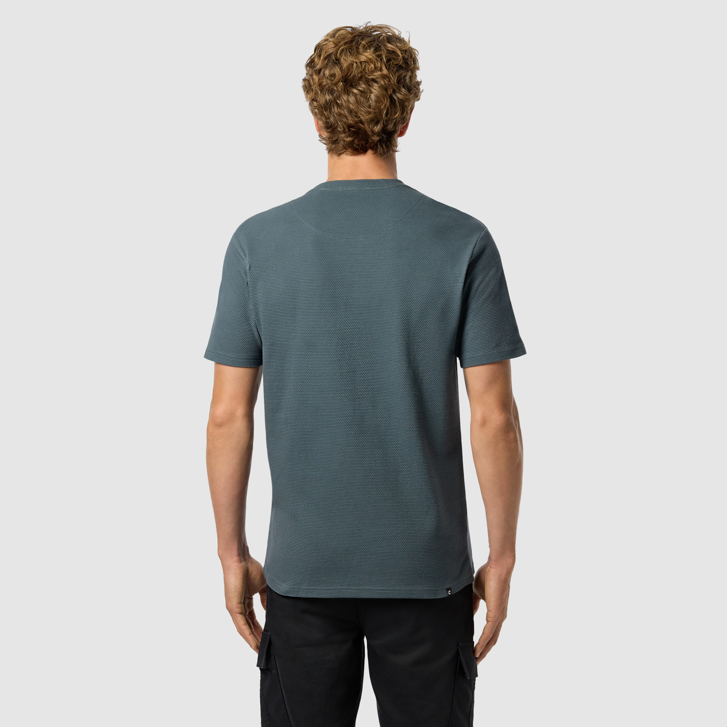 Petrol Blue Sebastian Graphic Crew Neck Tee
