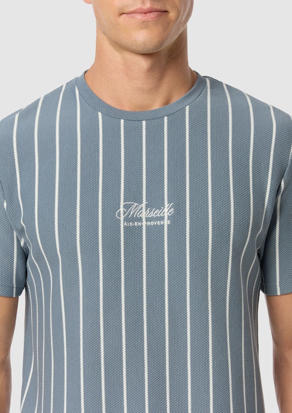 Blue Nord Stripe Crew Neck Tee
