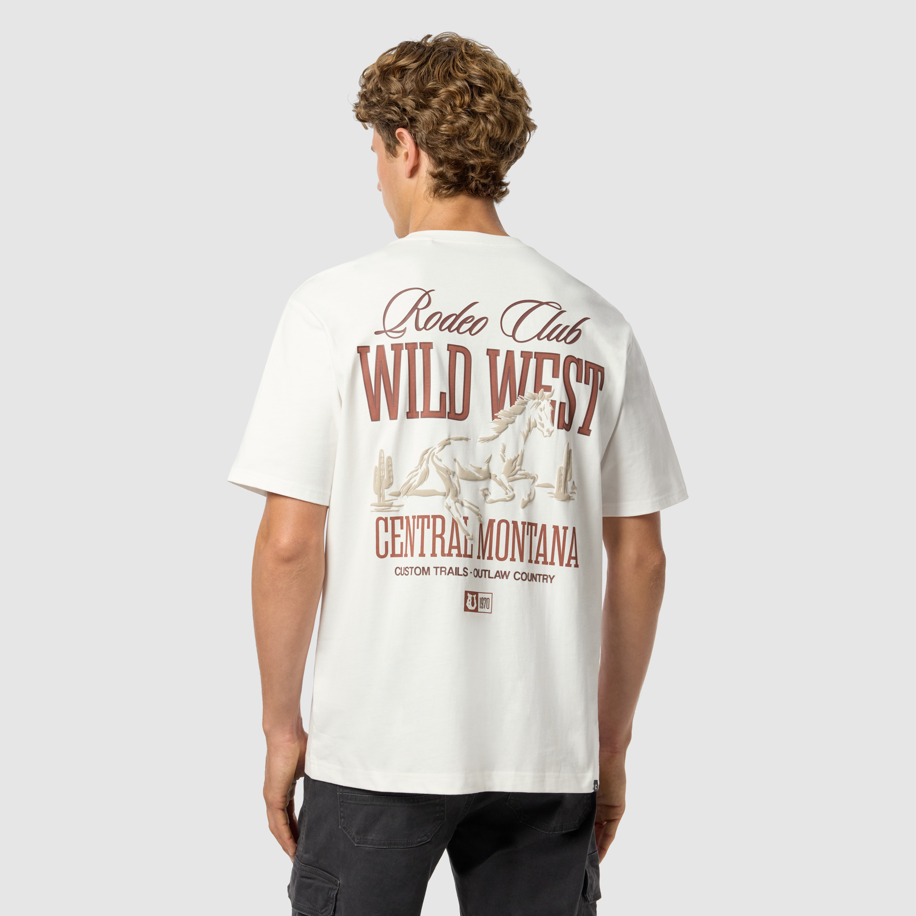 Off White Rodeo Graphic Relaxed Crew Neck Tee