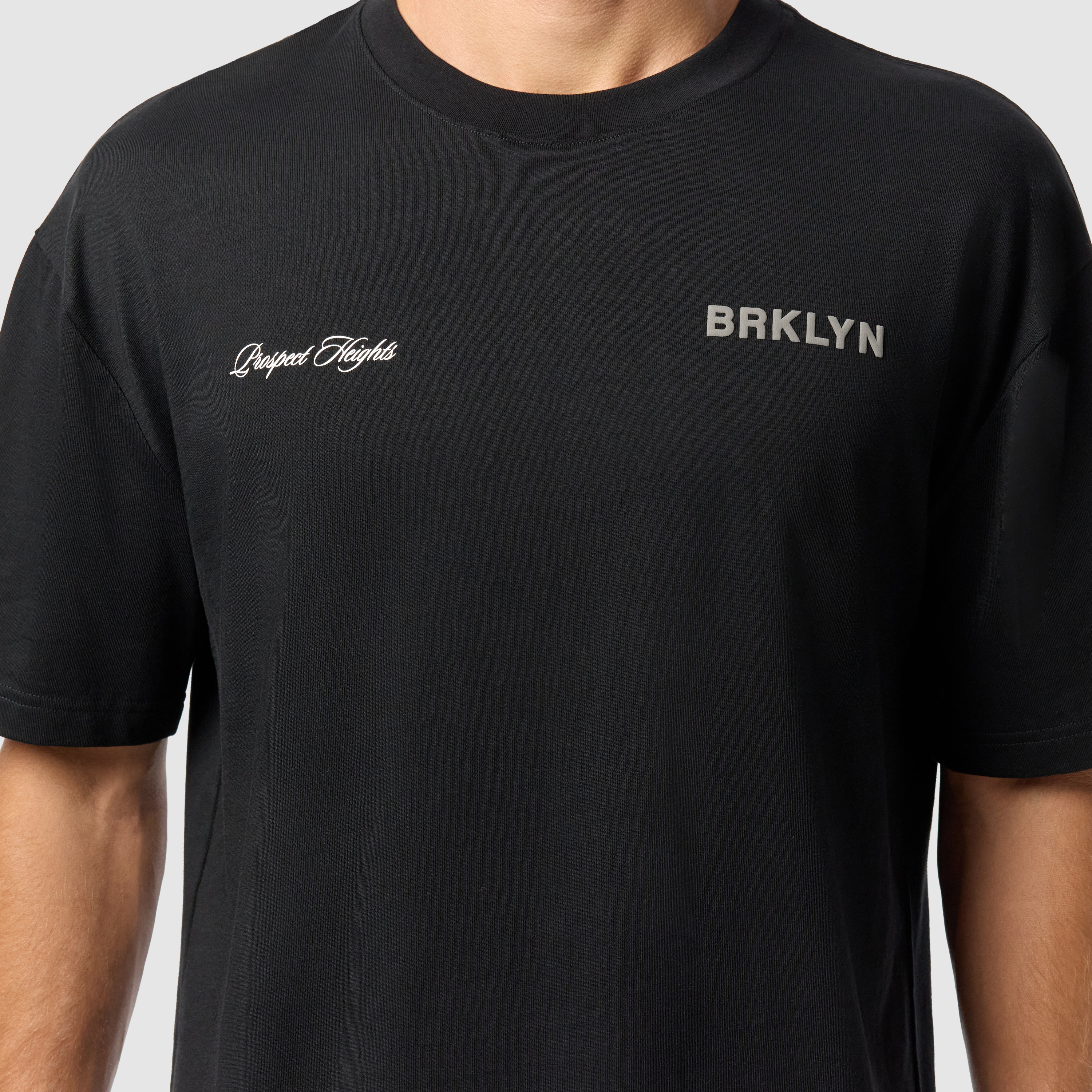 Black Prospect Graphic Boxy Crew Neck Tee