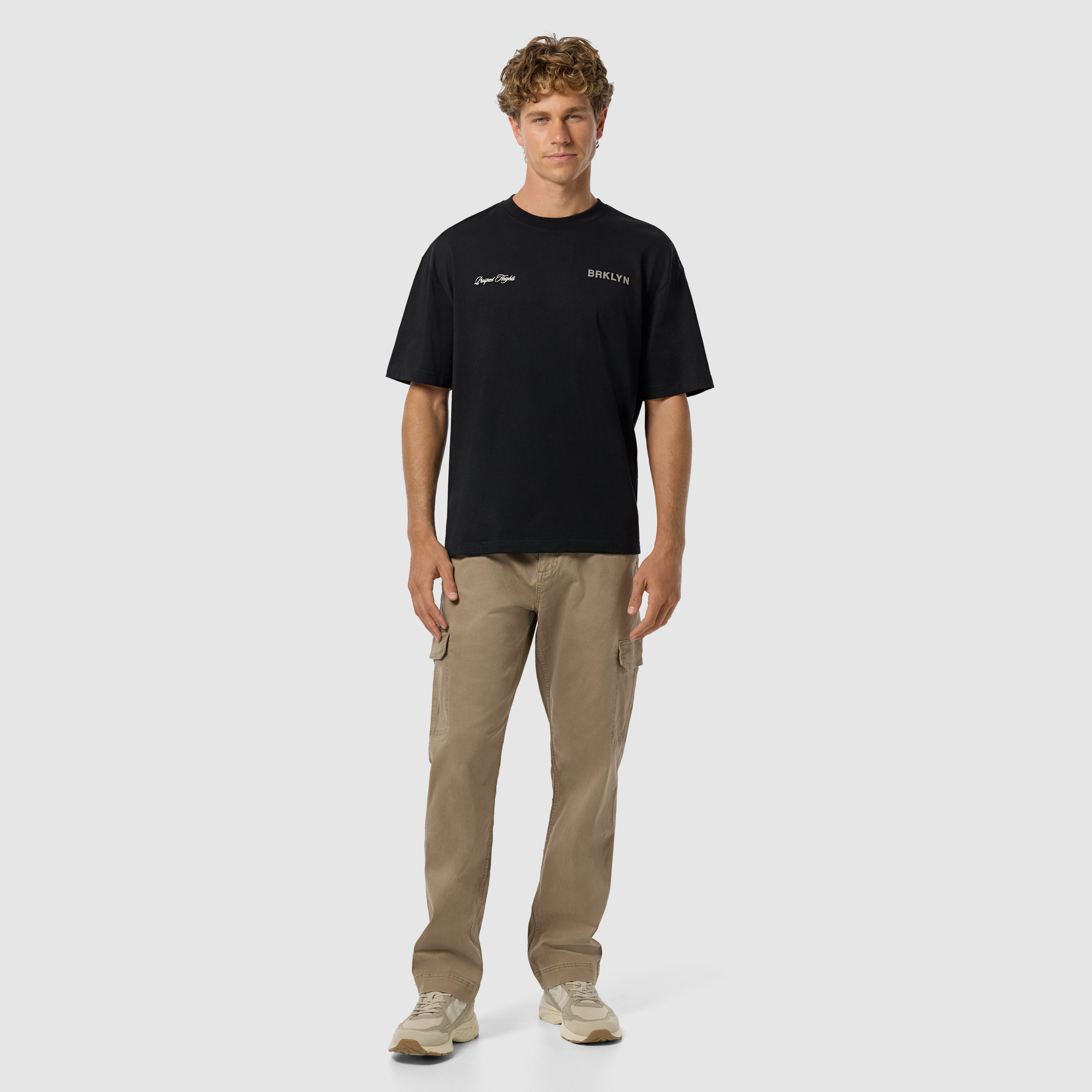 Black Prospect Graphic Boxy Crew Neck Tee