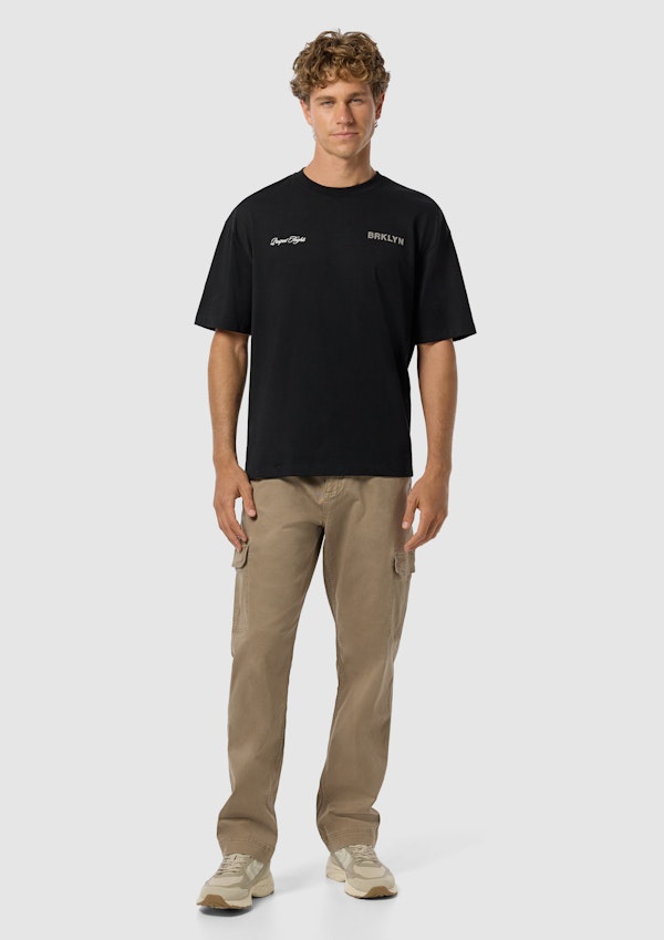 Black Prospect Graphic Boxy Crew Neck Tee