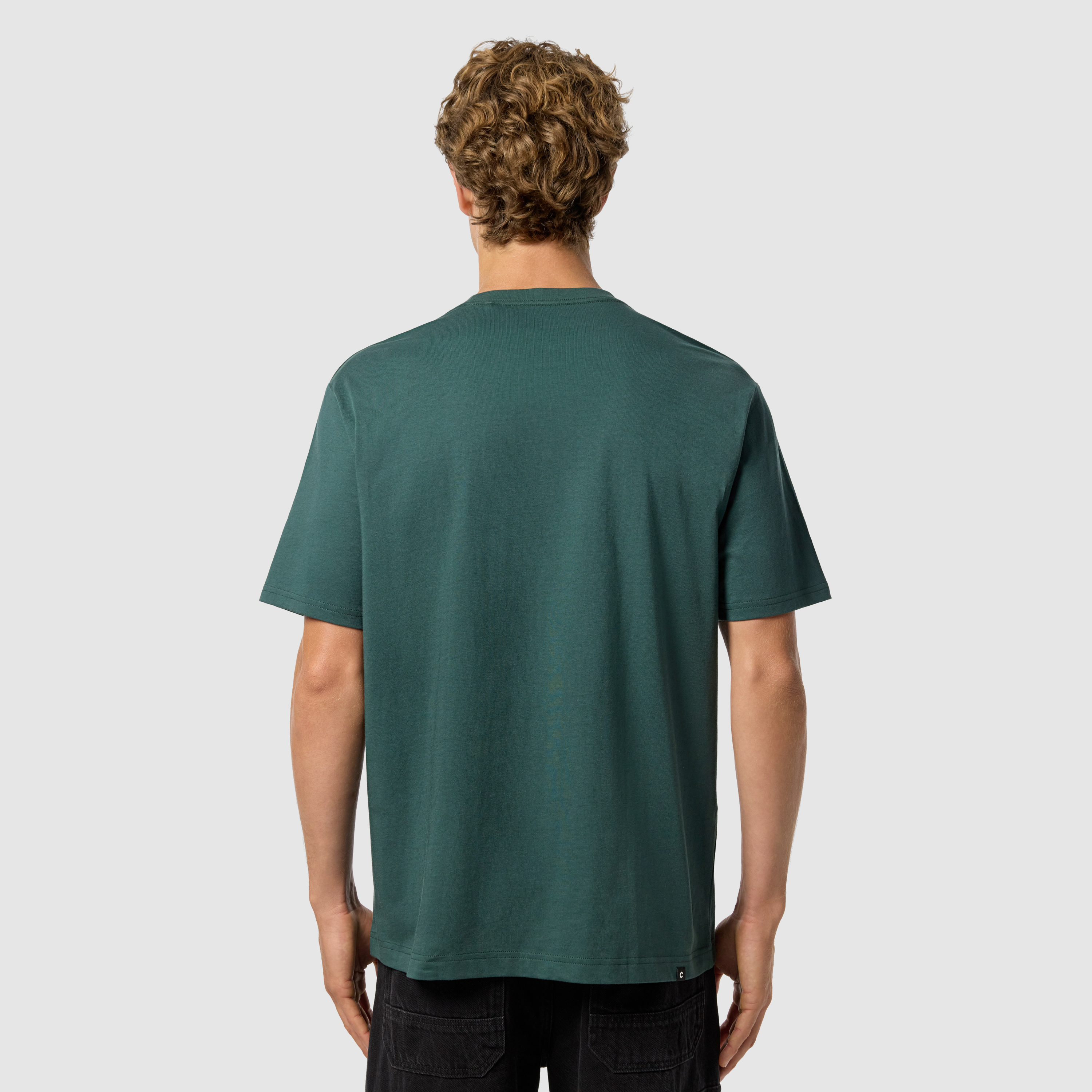 Dark Green Club Graphic Relaxed Crew Neck Tee