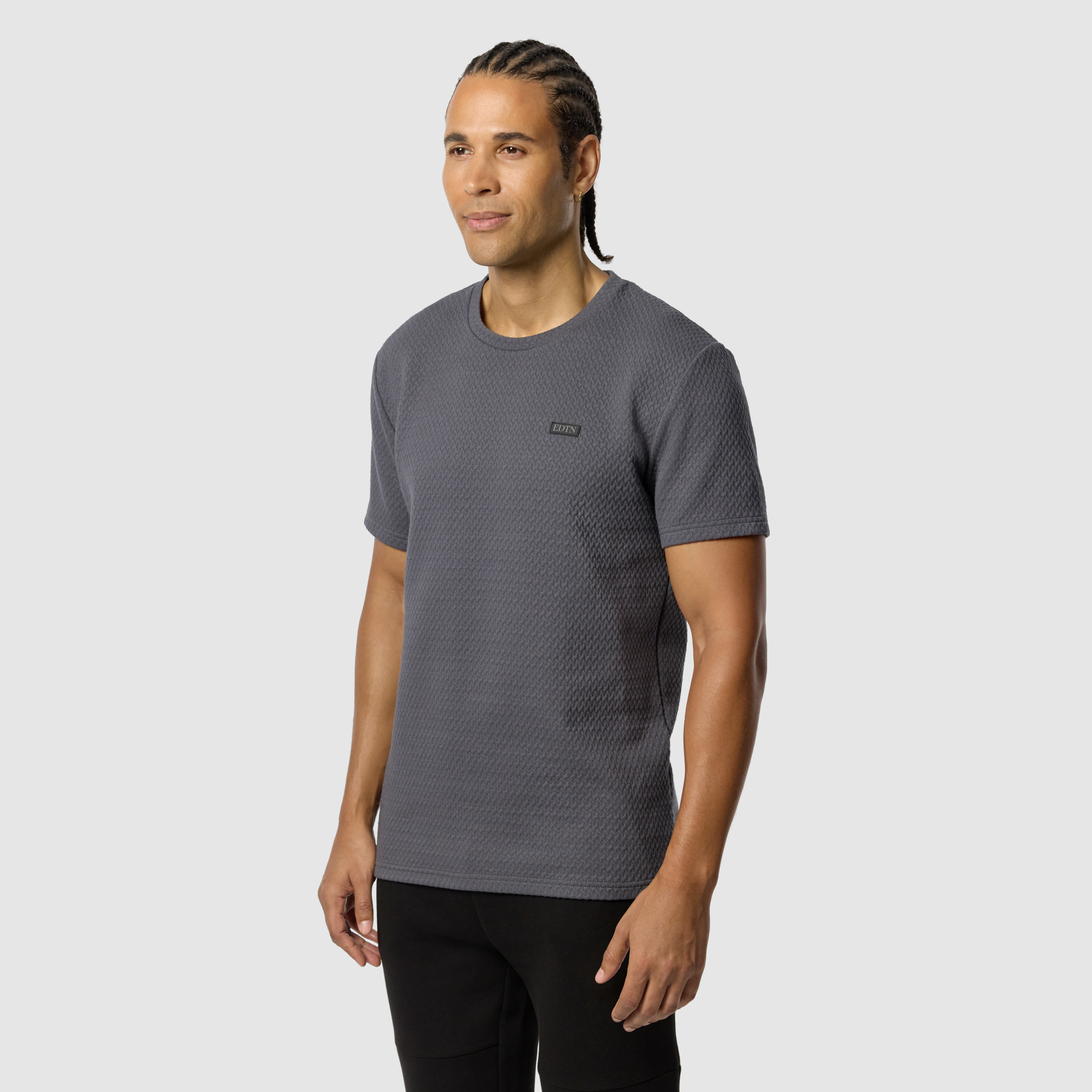 Dark Grey Fletcher Graphic Crew Neck Tee