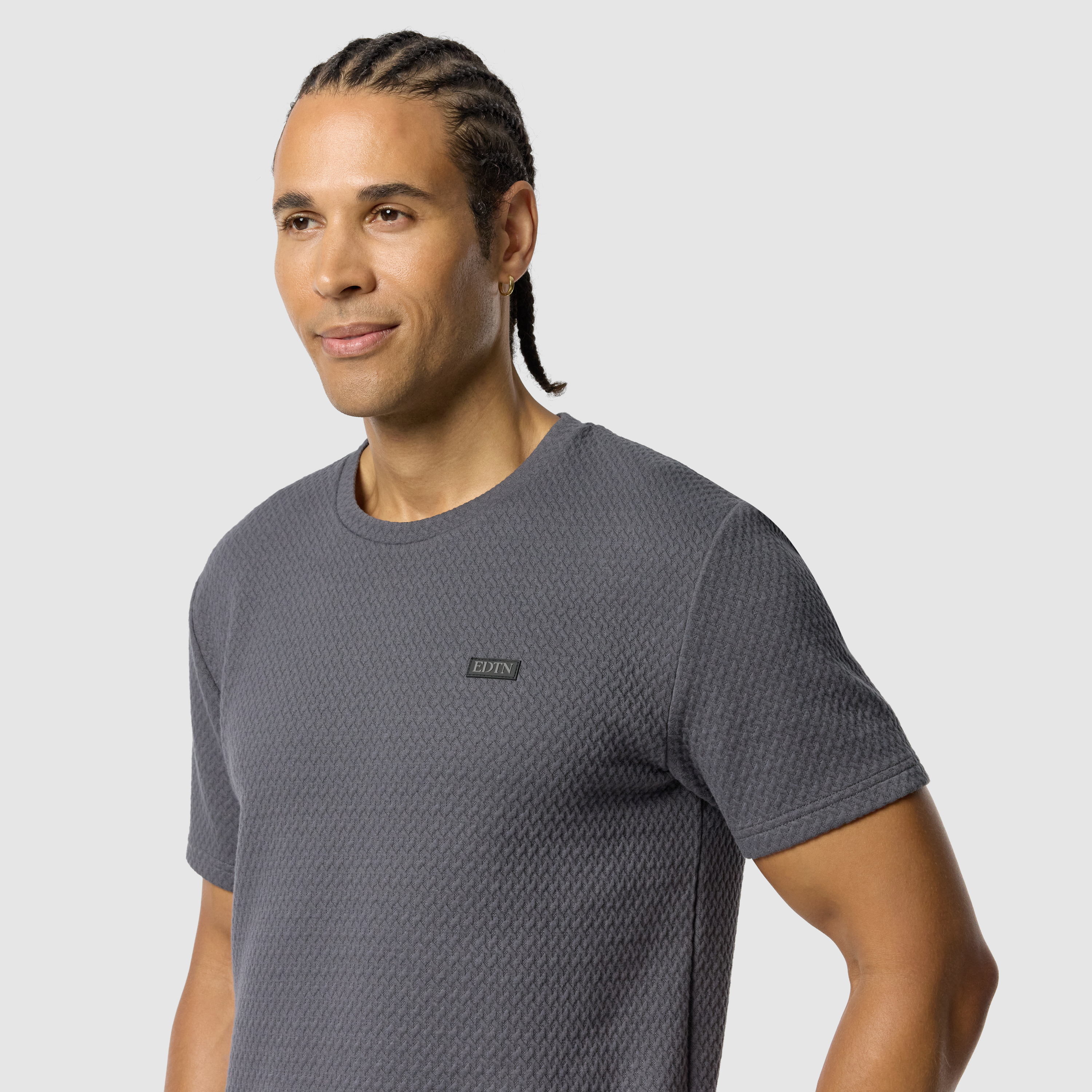 Dark Grey Fletcher Graphic Crew Neck Tee