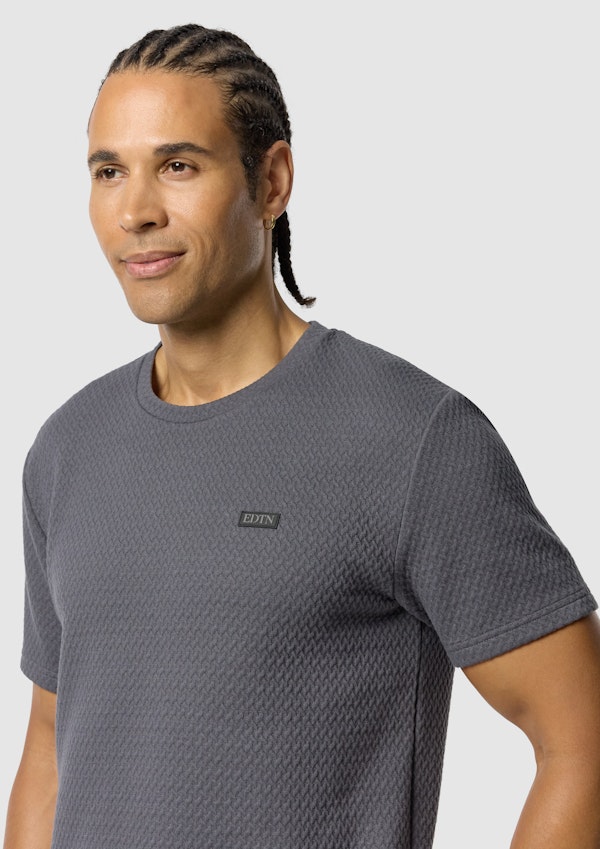 Dark Grey Fletcher Graphic Crew Neck Tee