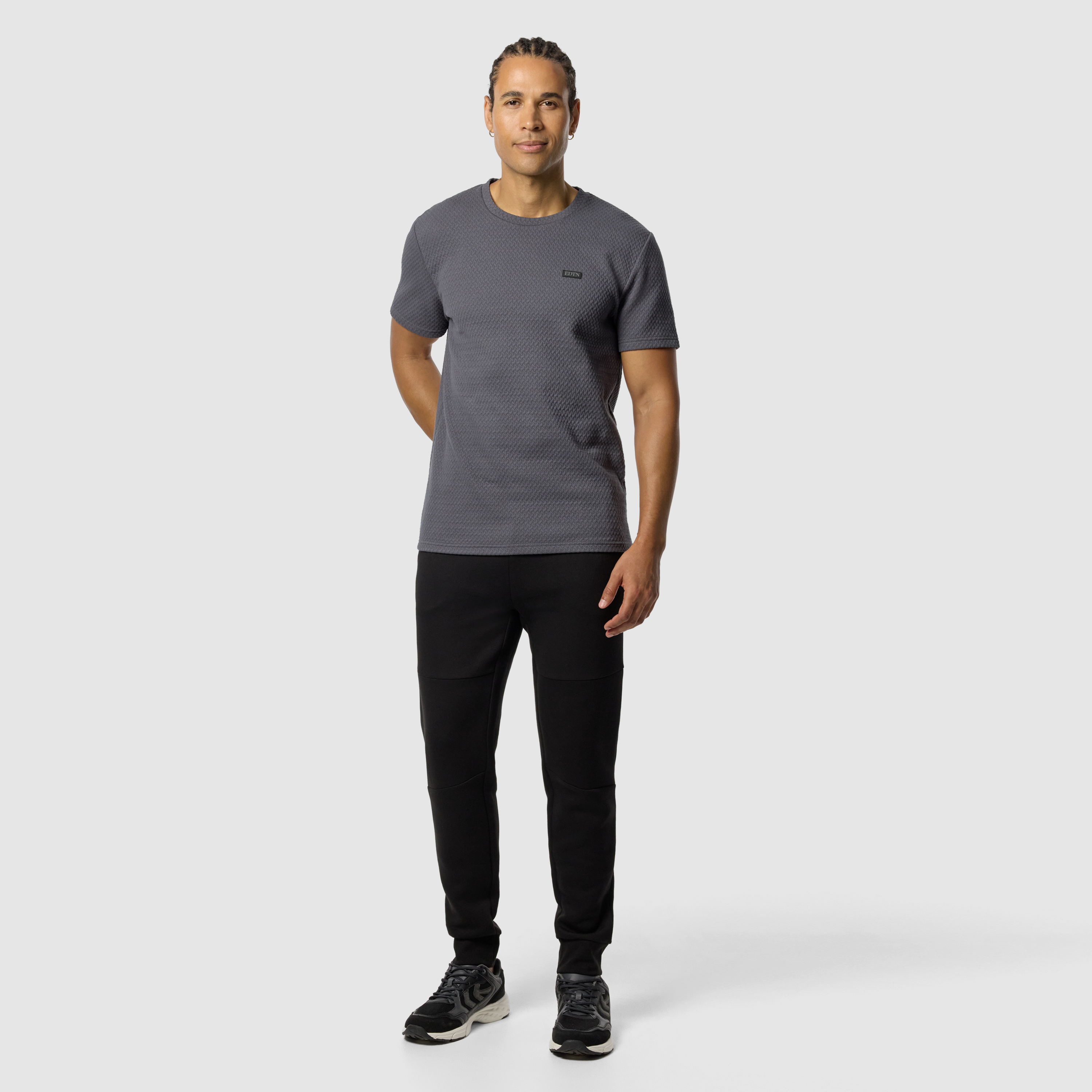 Dark Grey Fletcher Graphic Crew Neck Tee