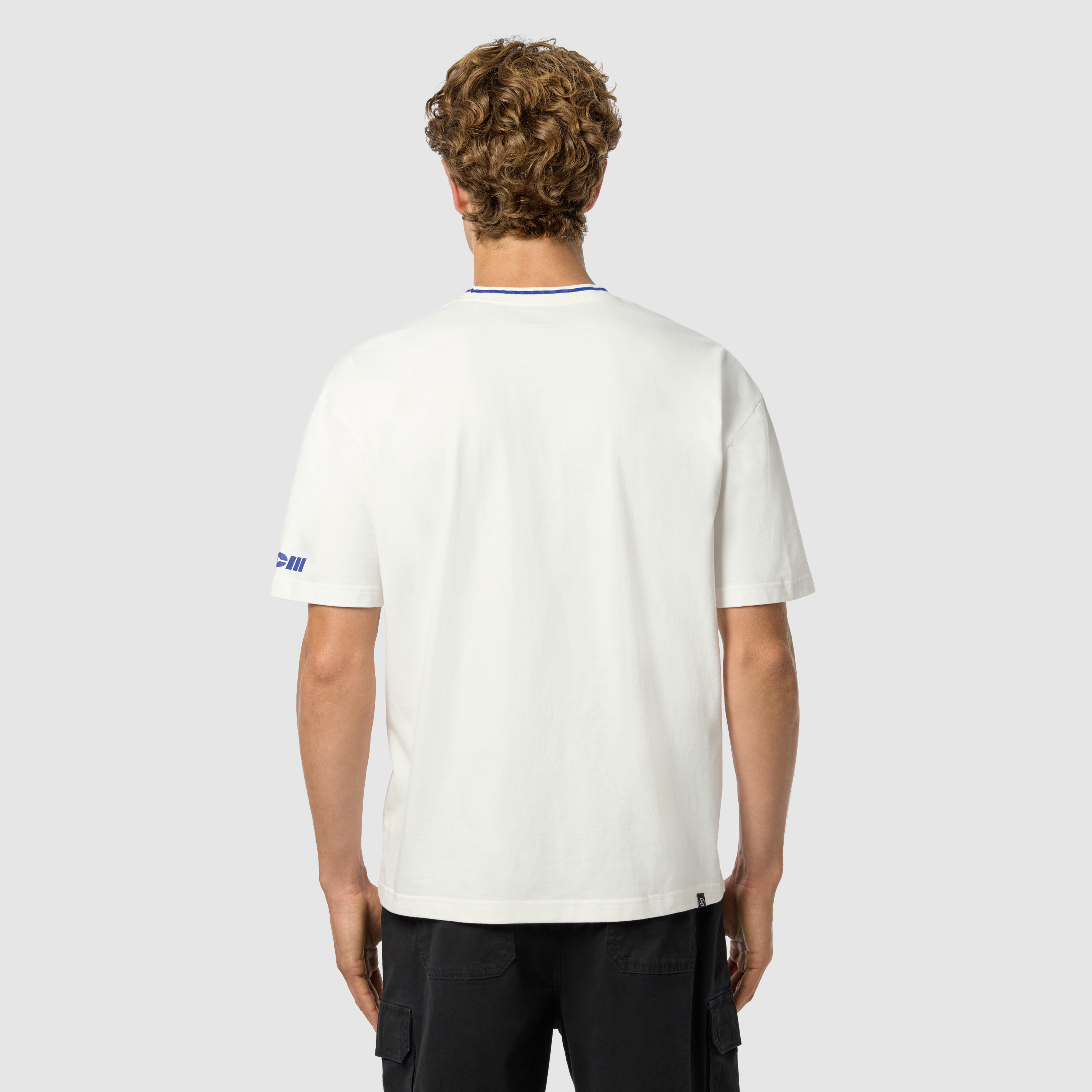 Off White Turbo Graphic Boxy Crew Neck Tee
