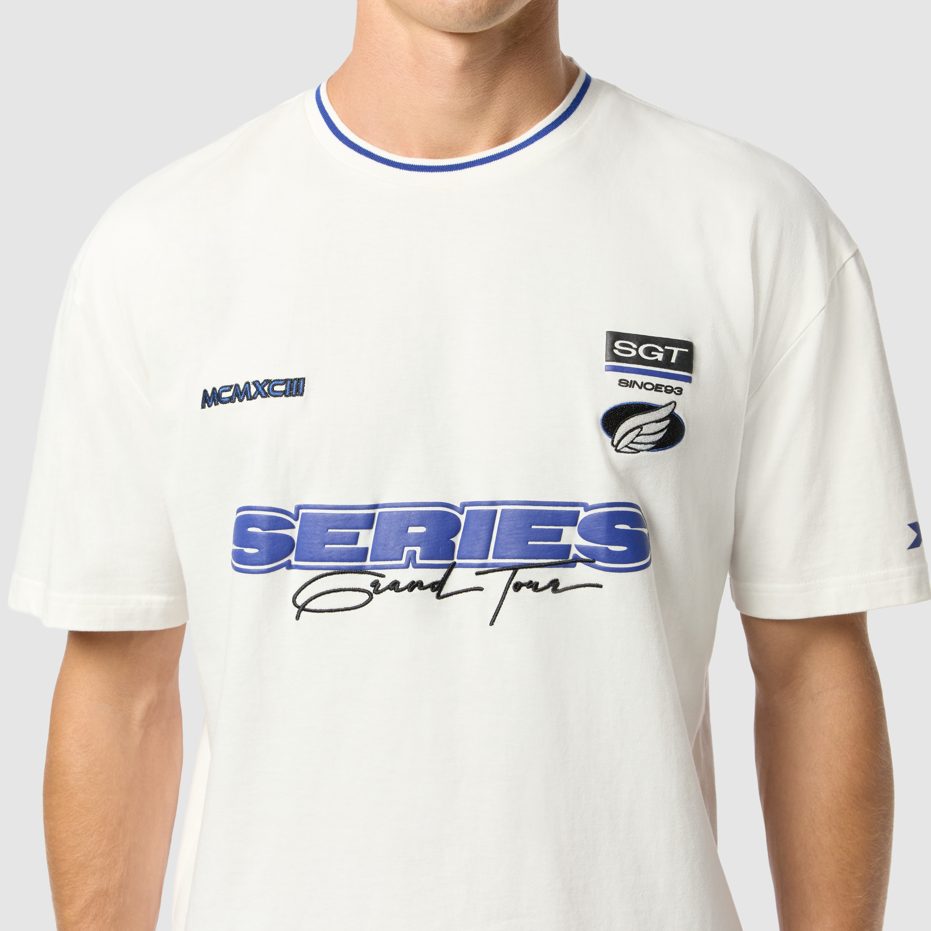 Off White Turbo Graphic Boxy Crew Neck Tee