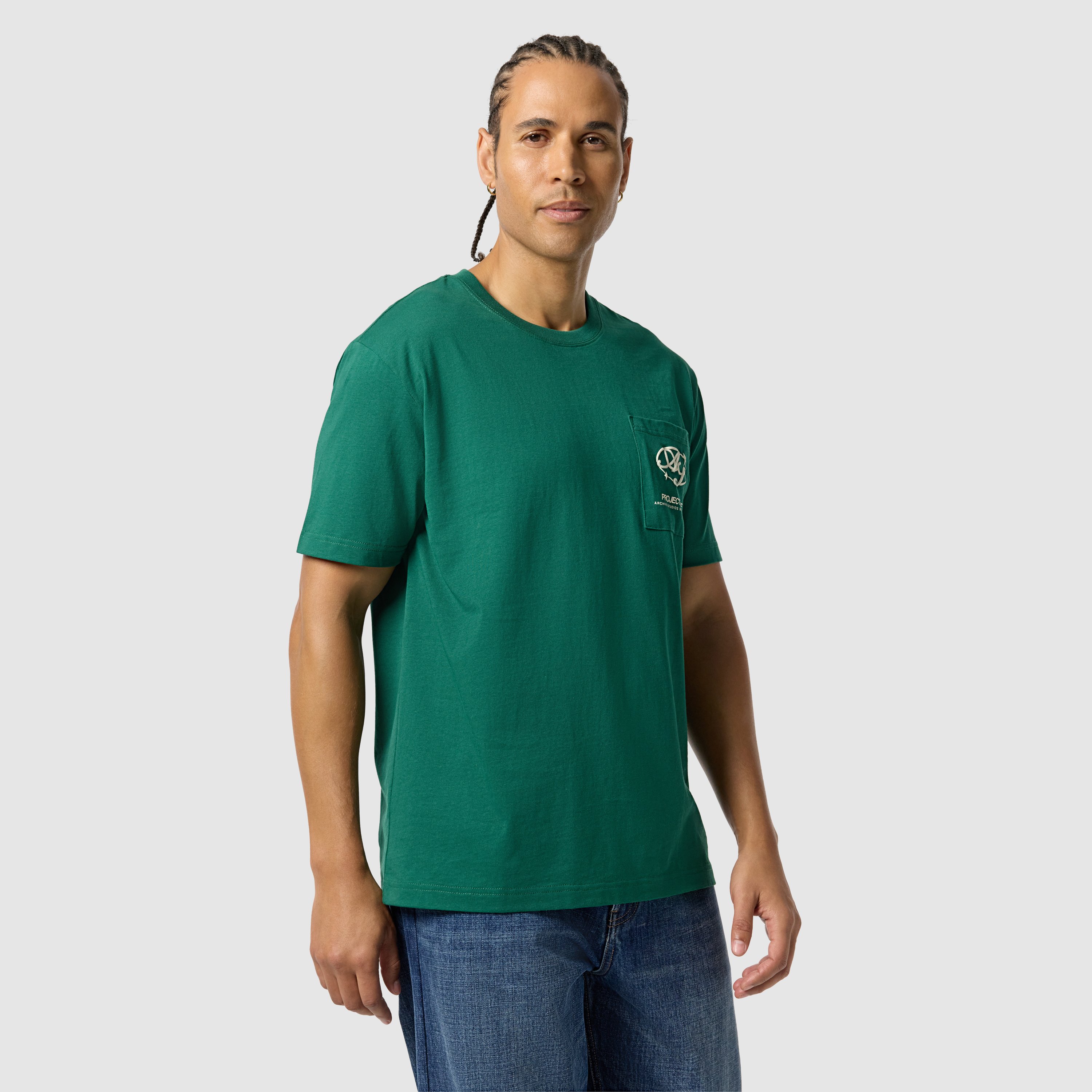 Green Archive Graphic Relaxed Crew Neck Tee