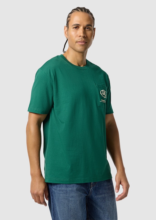 Green Archive Graphic Relaxed Crew Neck Tee