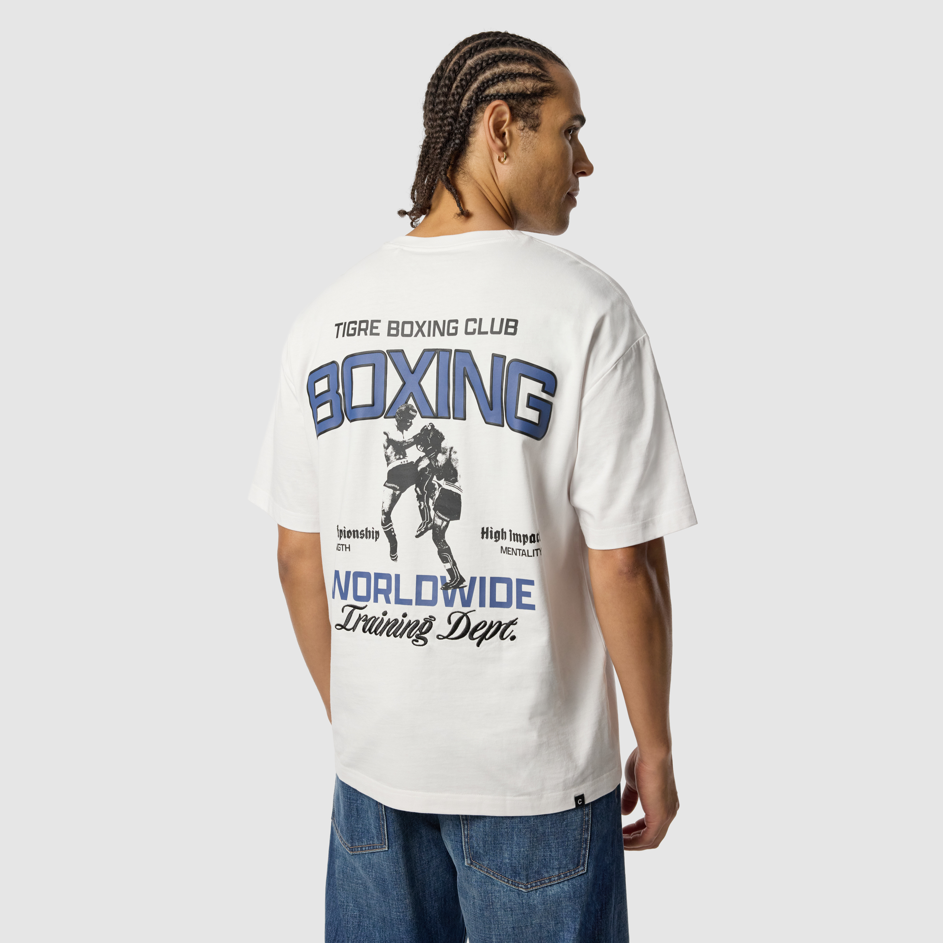 Boxing Graphic Boxy Crew Neck Tee