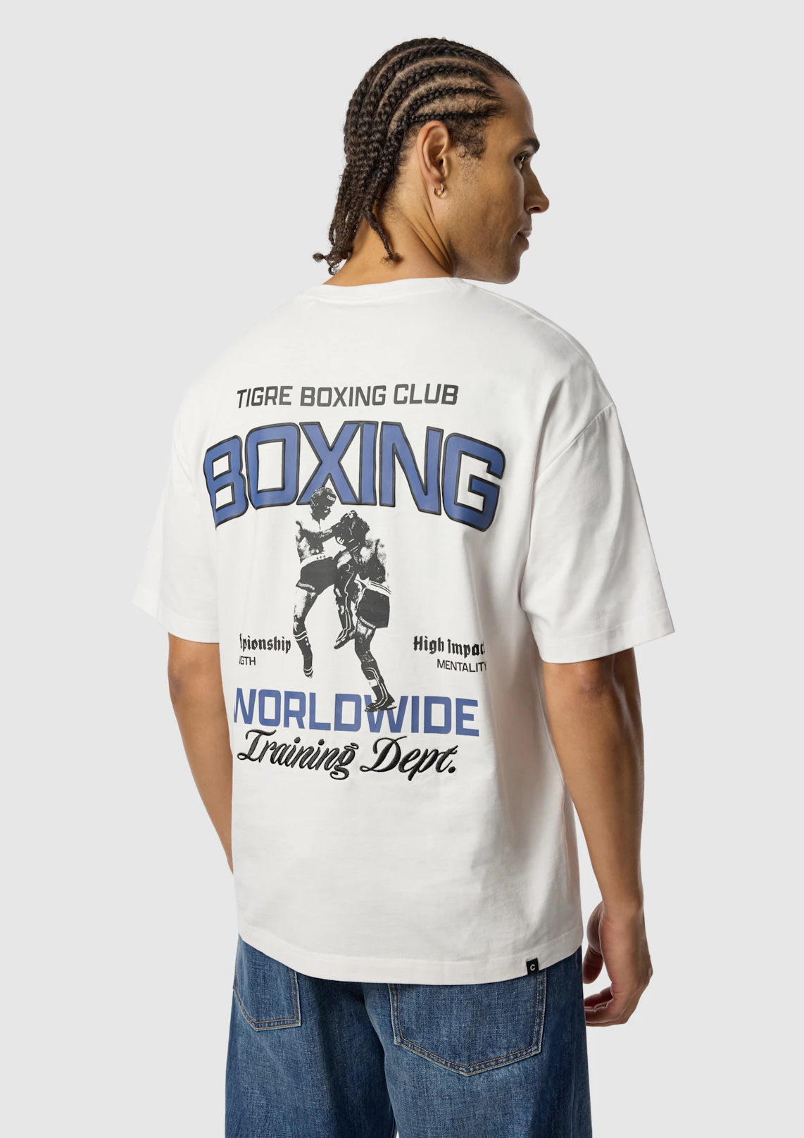 Boxing Graphic Boxy Crew Neck Tee