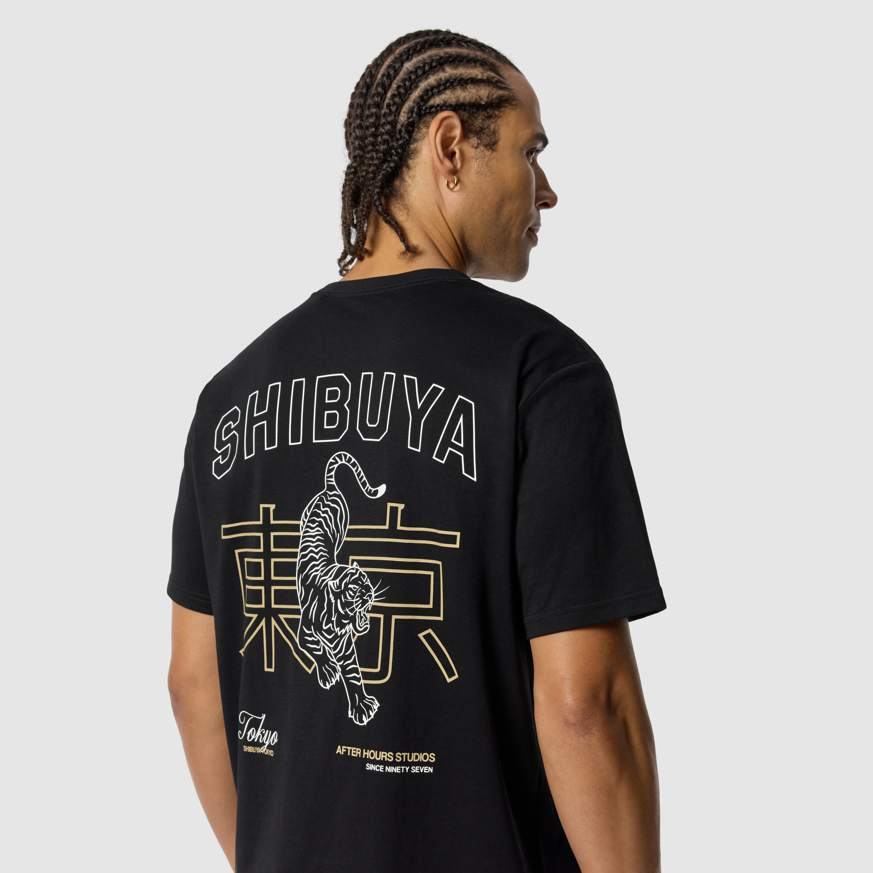 Black Shibuya Relaxed Crew Tee