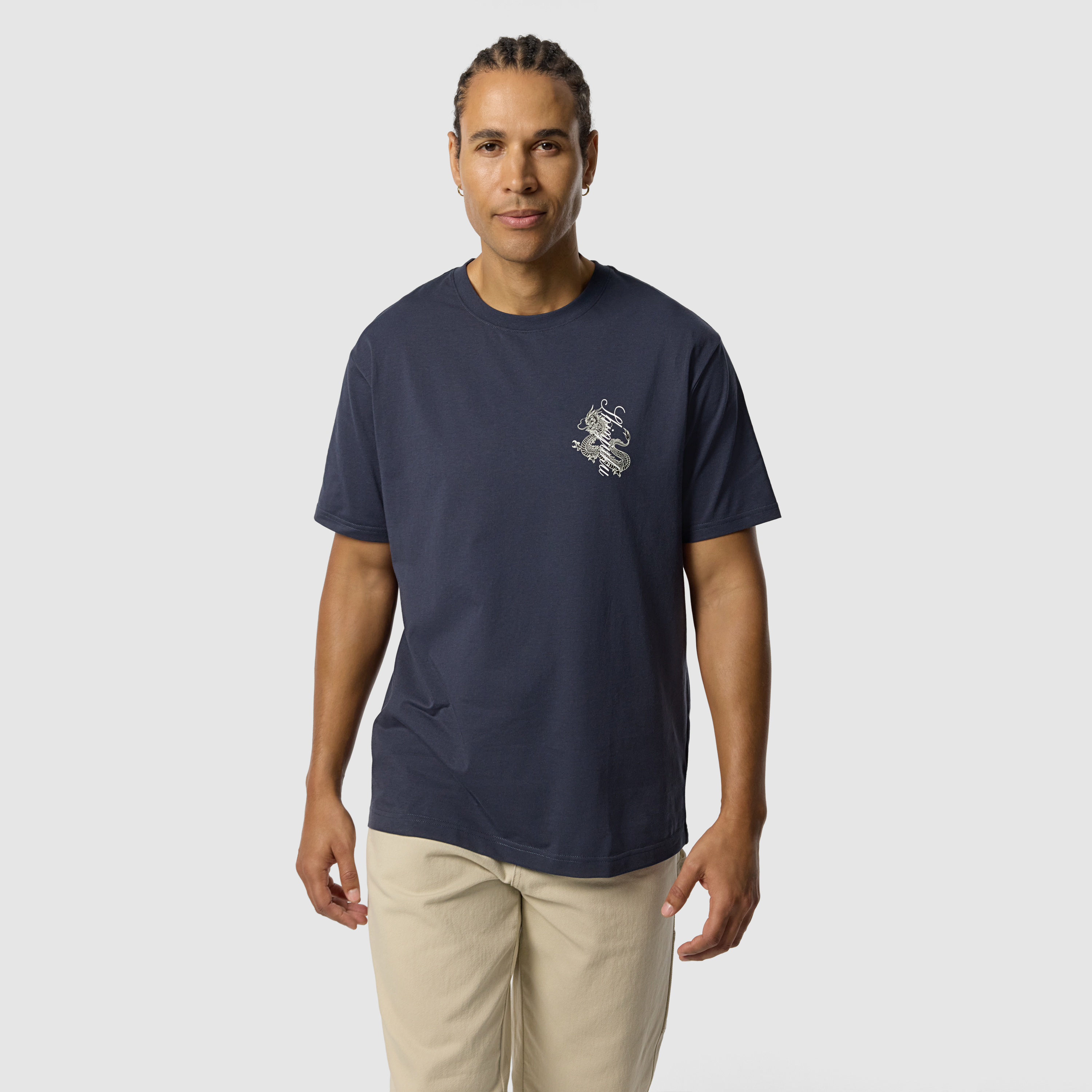 Steel Blue Shinjuku Relaxed Crew Tee