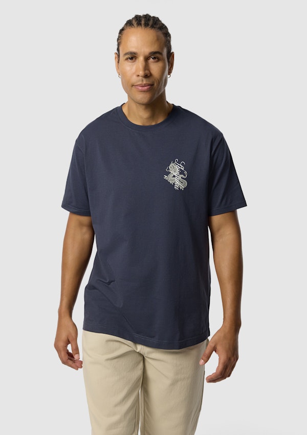 Steel Blue Shinjuku Relaxed Crew Tee