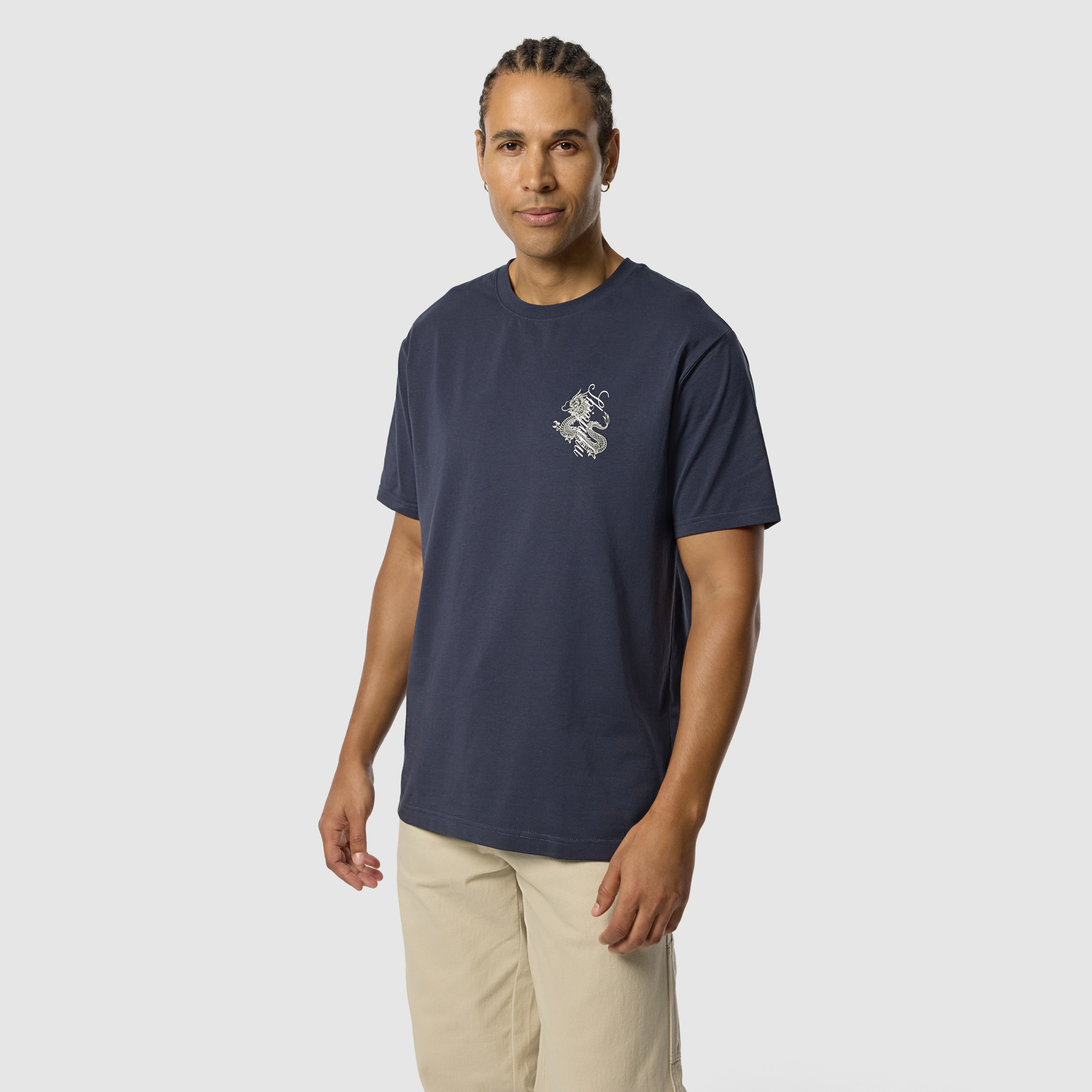 Steel Blue Shinjuku Relaxed Crew Tee