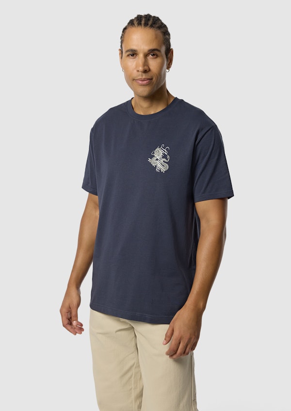 Steel Blue Shinjuku Relaxed Crew Tee