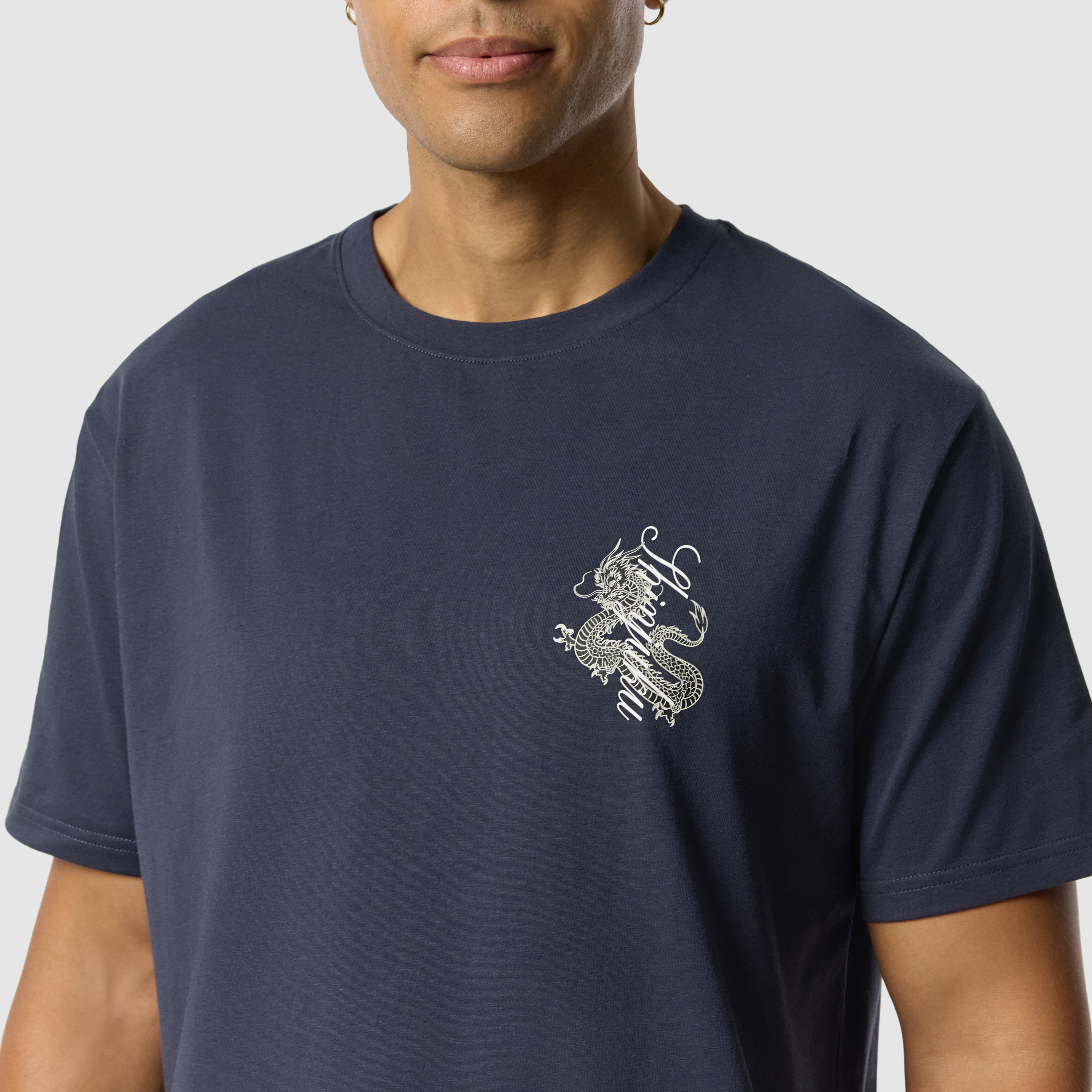 Steel Blue Shinjuku Relaxed Crew Tee