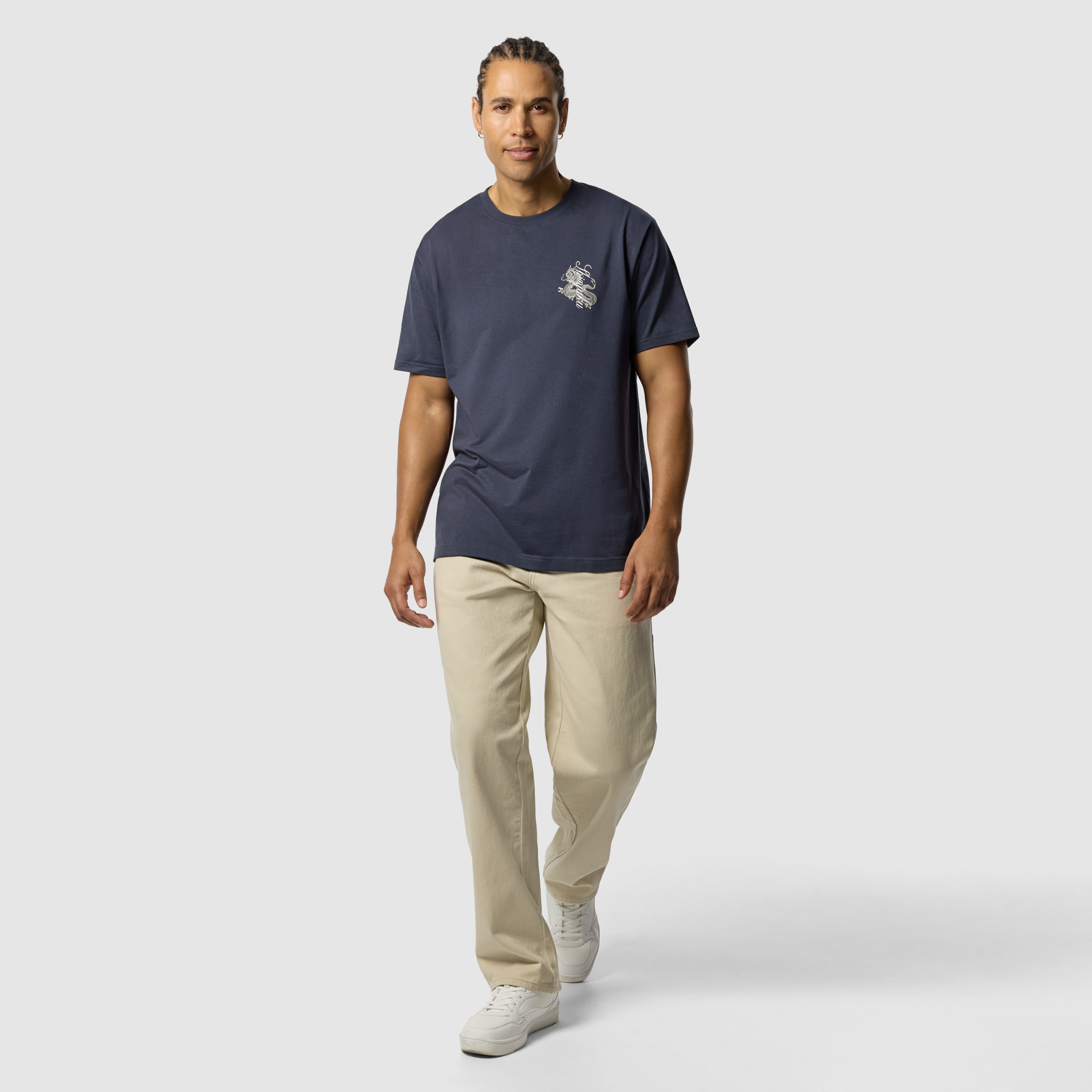 Steel Blue Shinjuku Relaxed Crew Tee