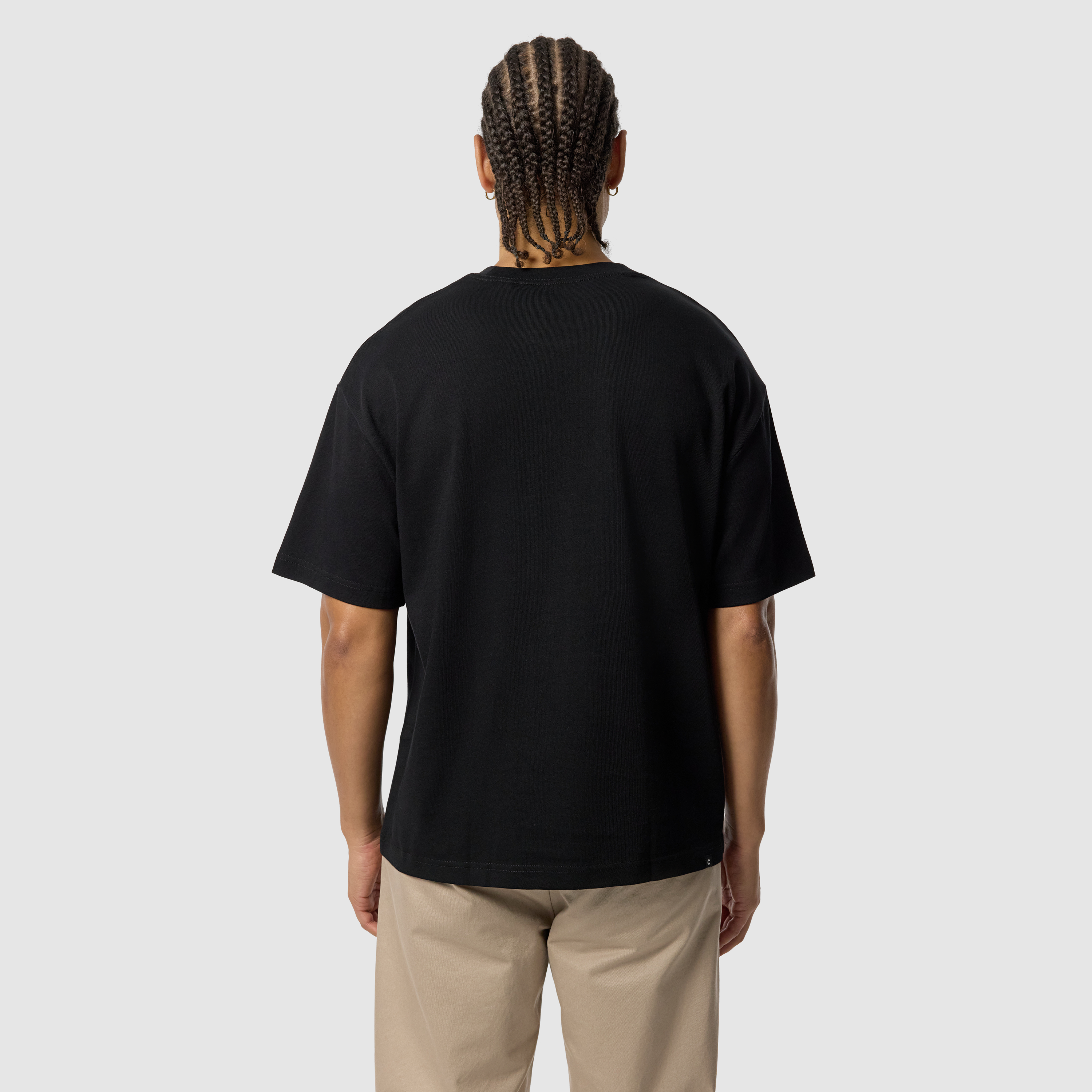 Black Vante Graphic Boxy Crew Neck Tee