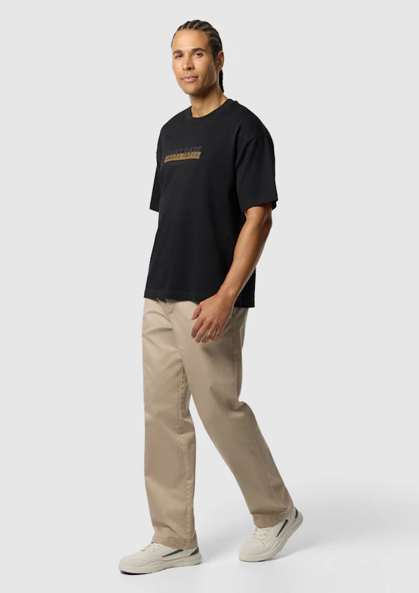 Black Vante Graphic Boxy Crew Neck Tee