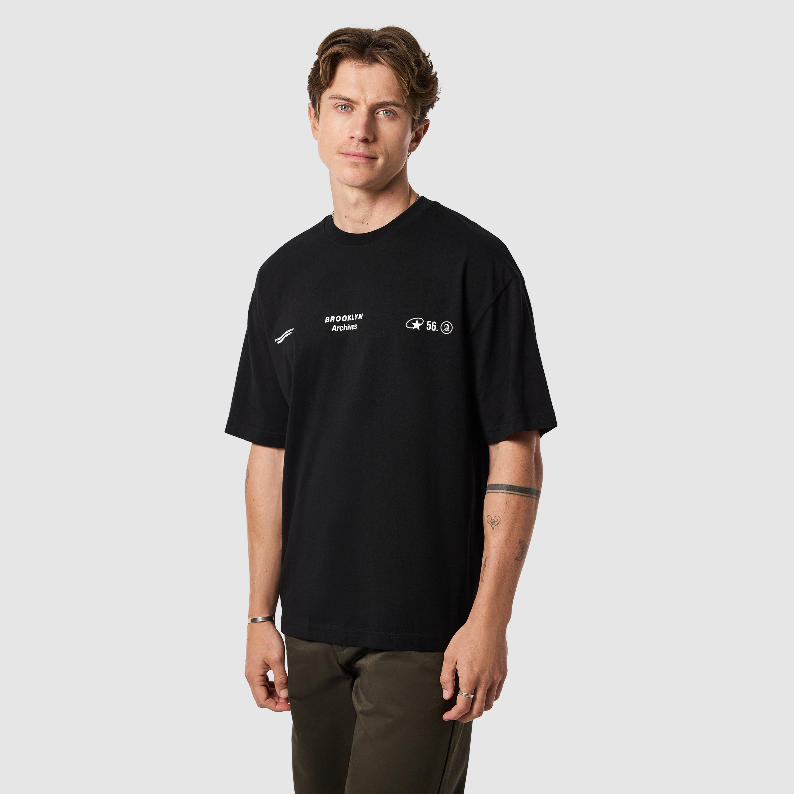 Black Ny Boxy Crew Neck Tee