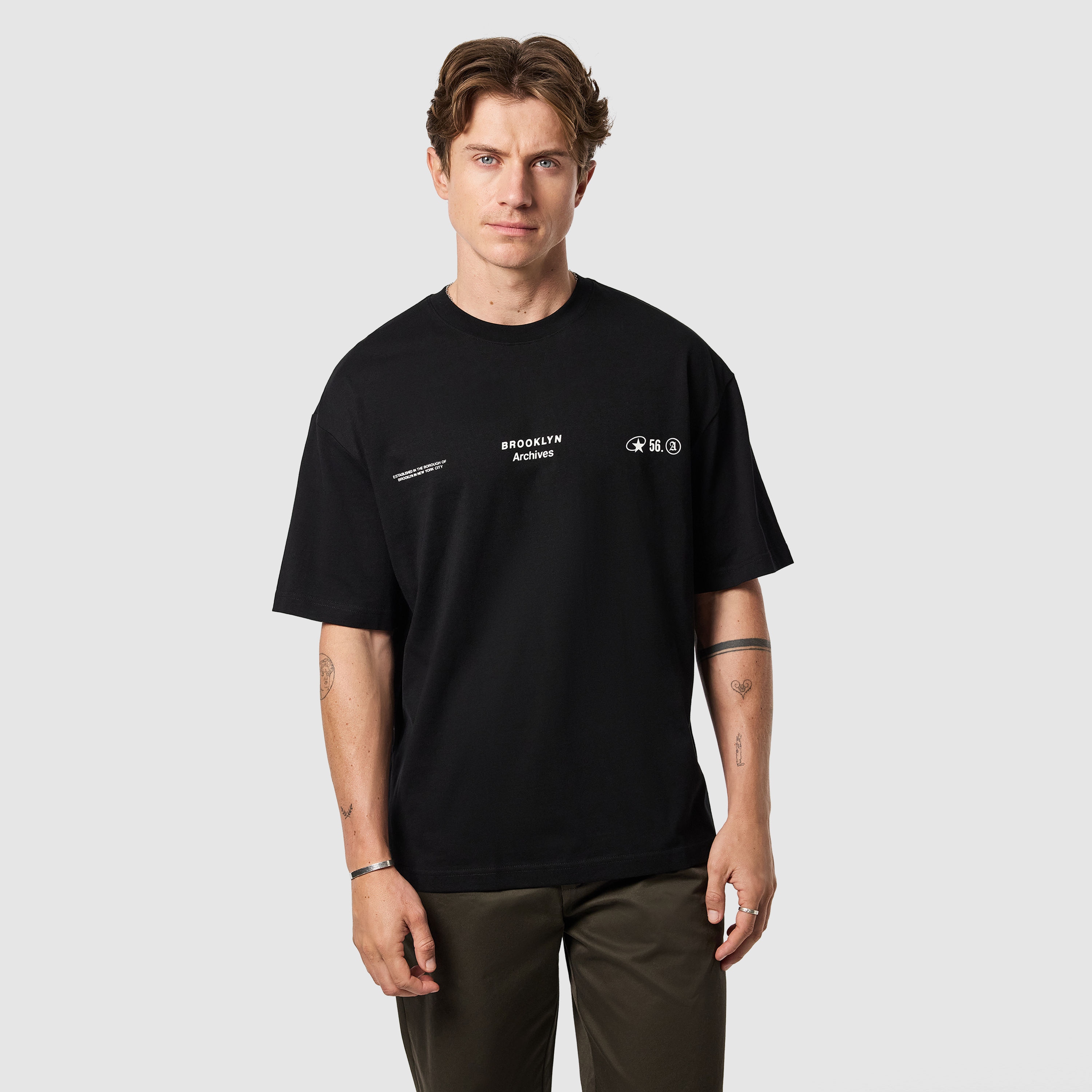 Black Ny Boxy Crew Neck Tee