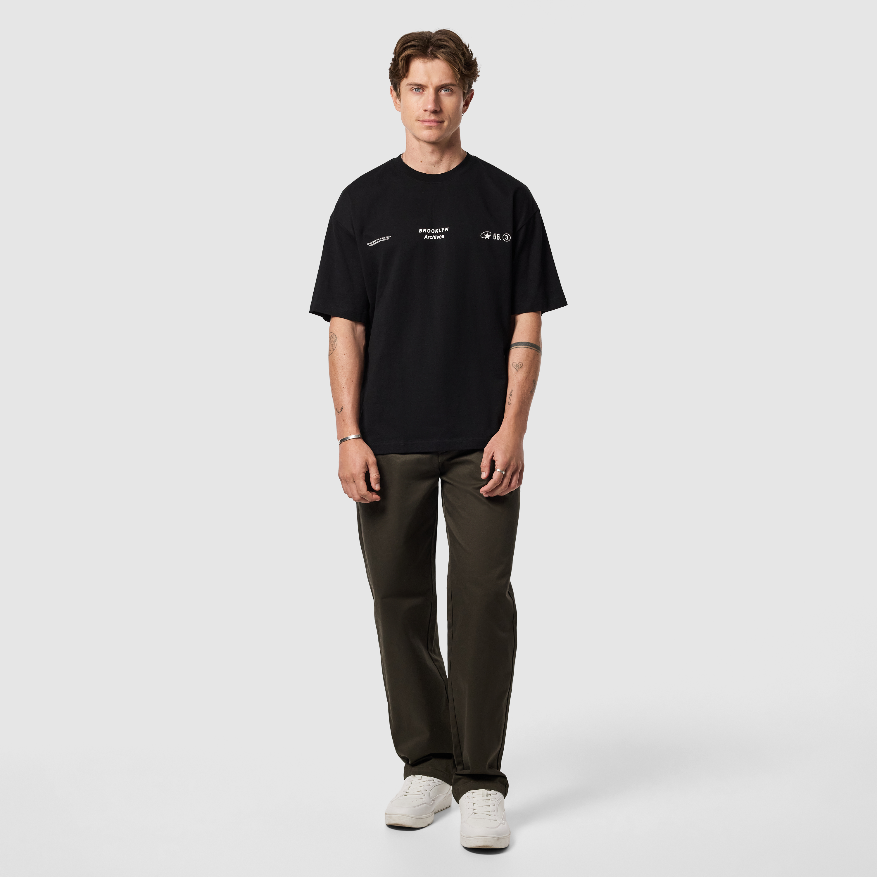 Black Ny Boxy Crew Neck Tee