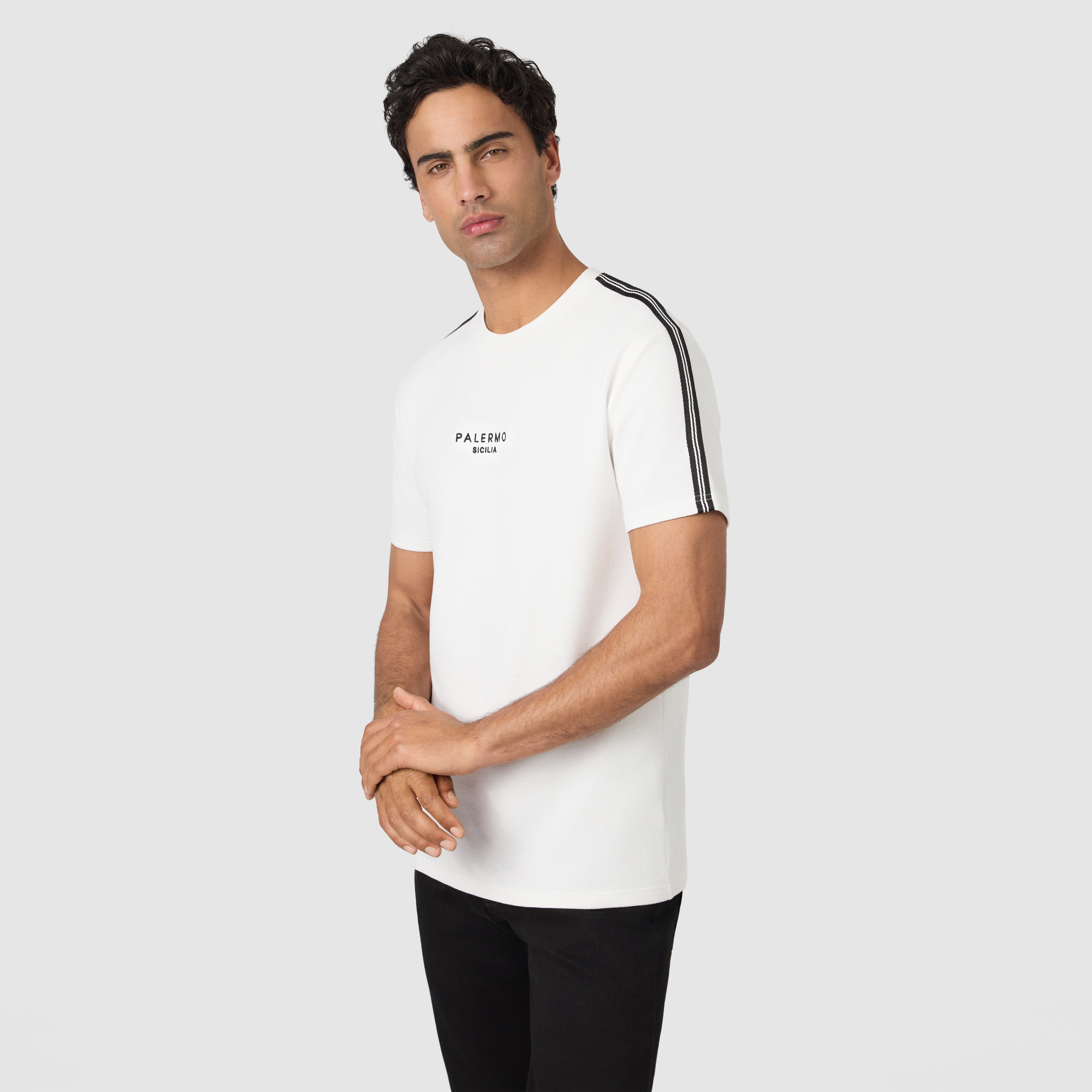 White Sicilia Crew Neck Tee