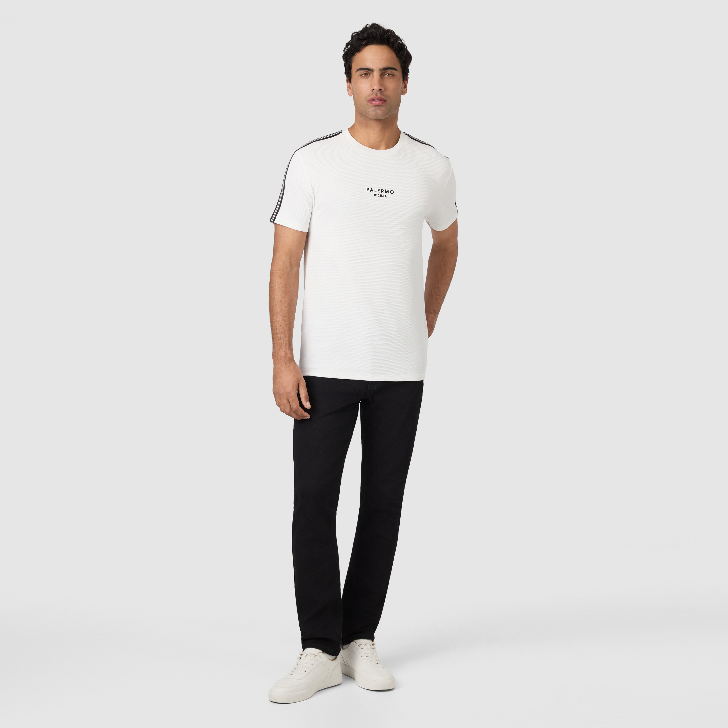 White Sicilia Crew Neck Tee