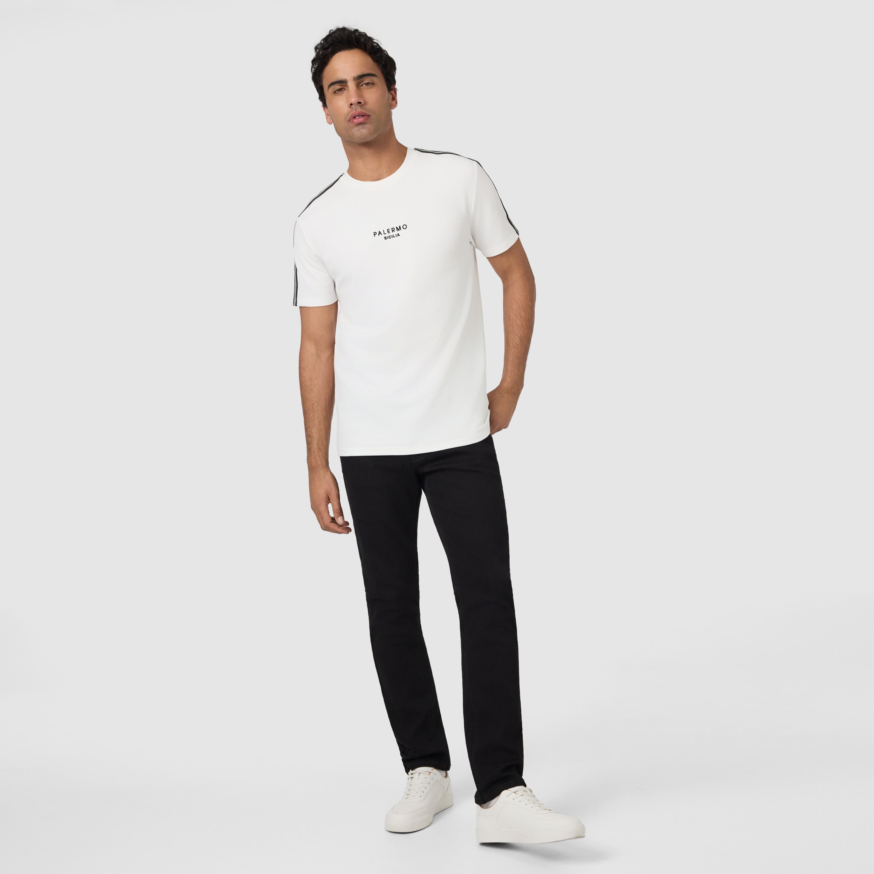 White Sicilia Crew Neck Tee