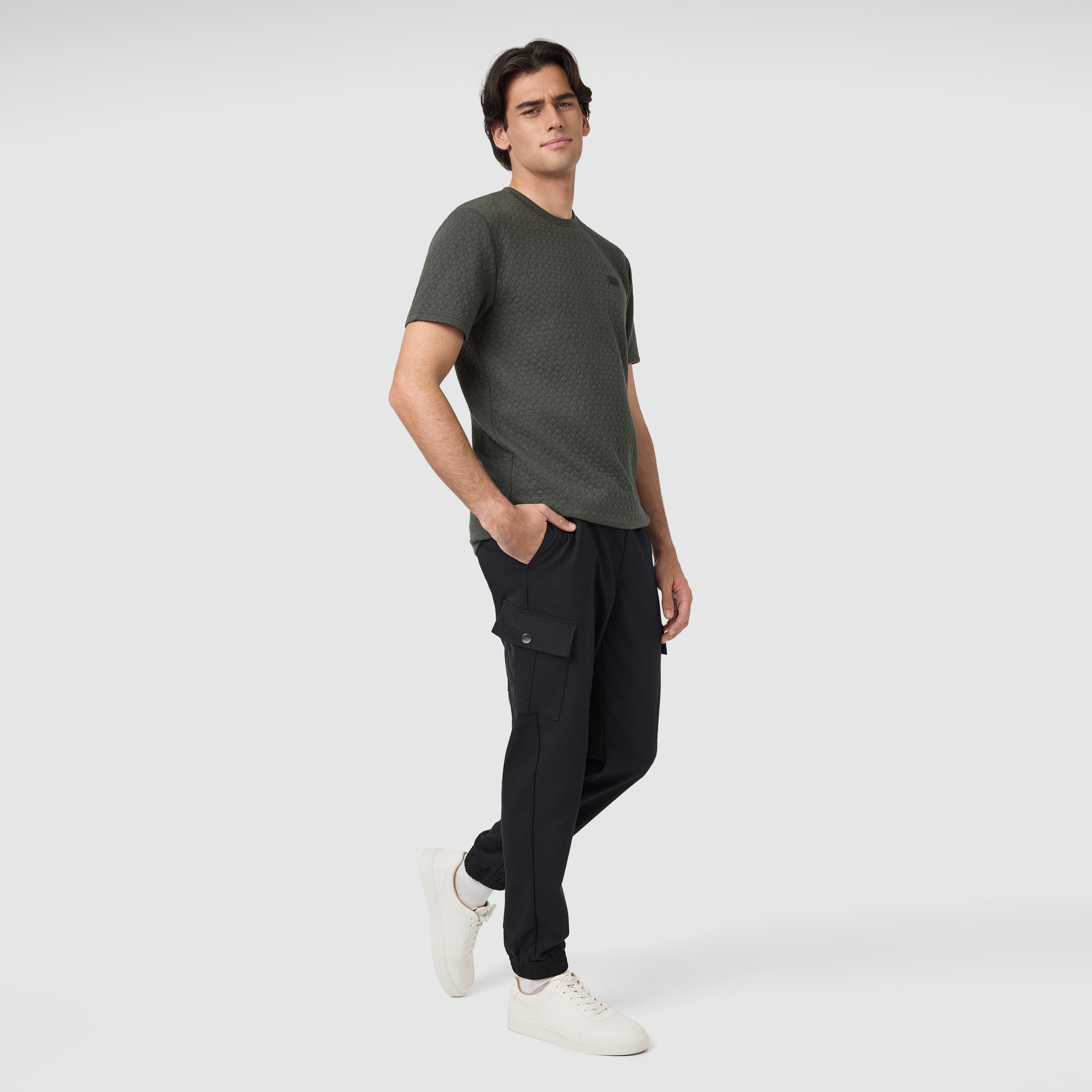 Military Green Keen Crew Tee