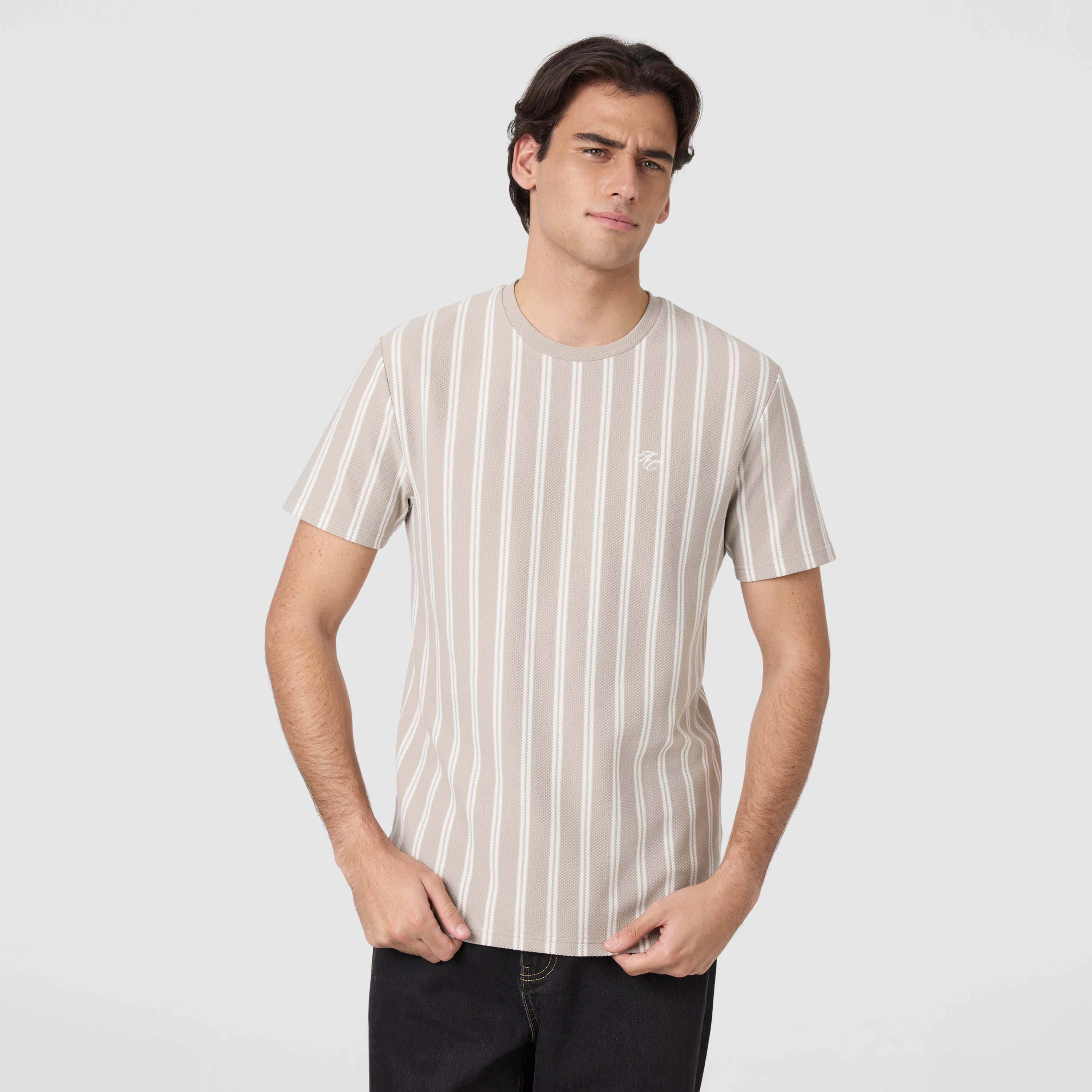 Bram Stripe Crew Neck Tee