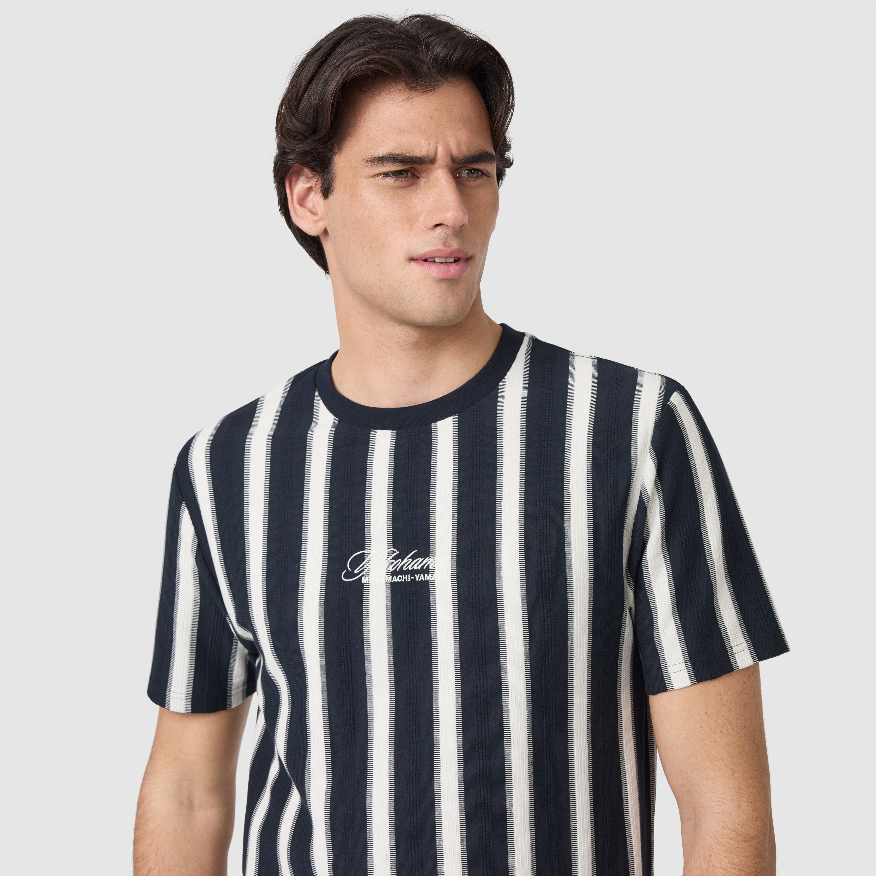 Ink Navy Rook Stripe Crew Neck Tee