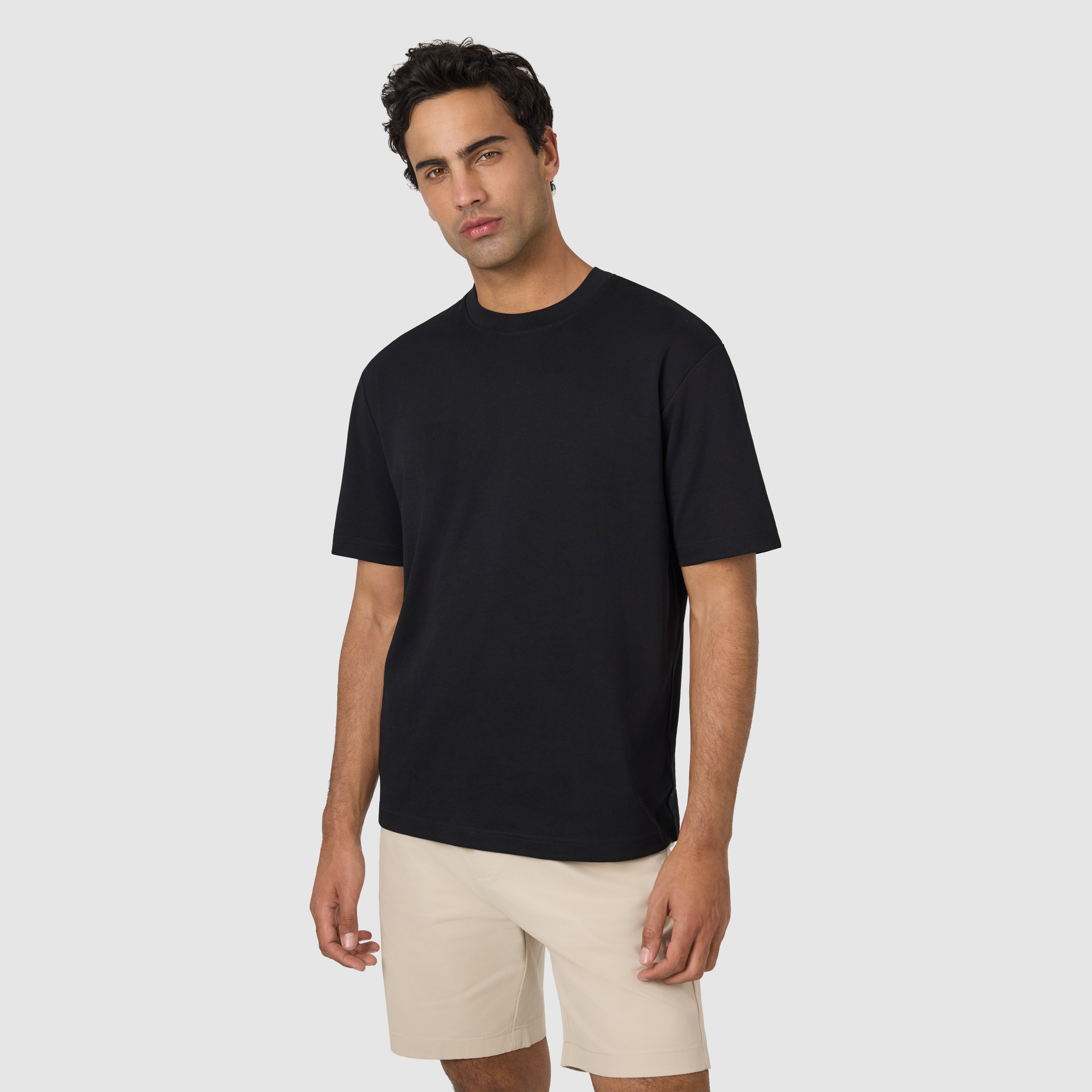 Black Soho Relaxed Crew Neck Tee