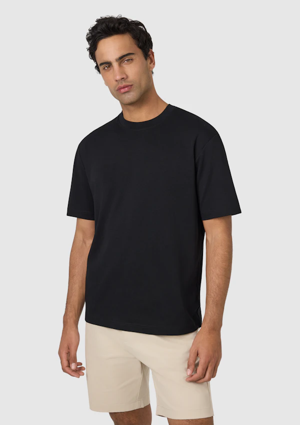 Black Soho Relaxed Crew Neck Tee