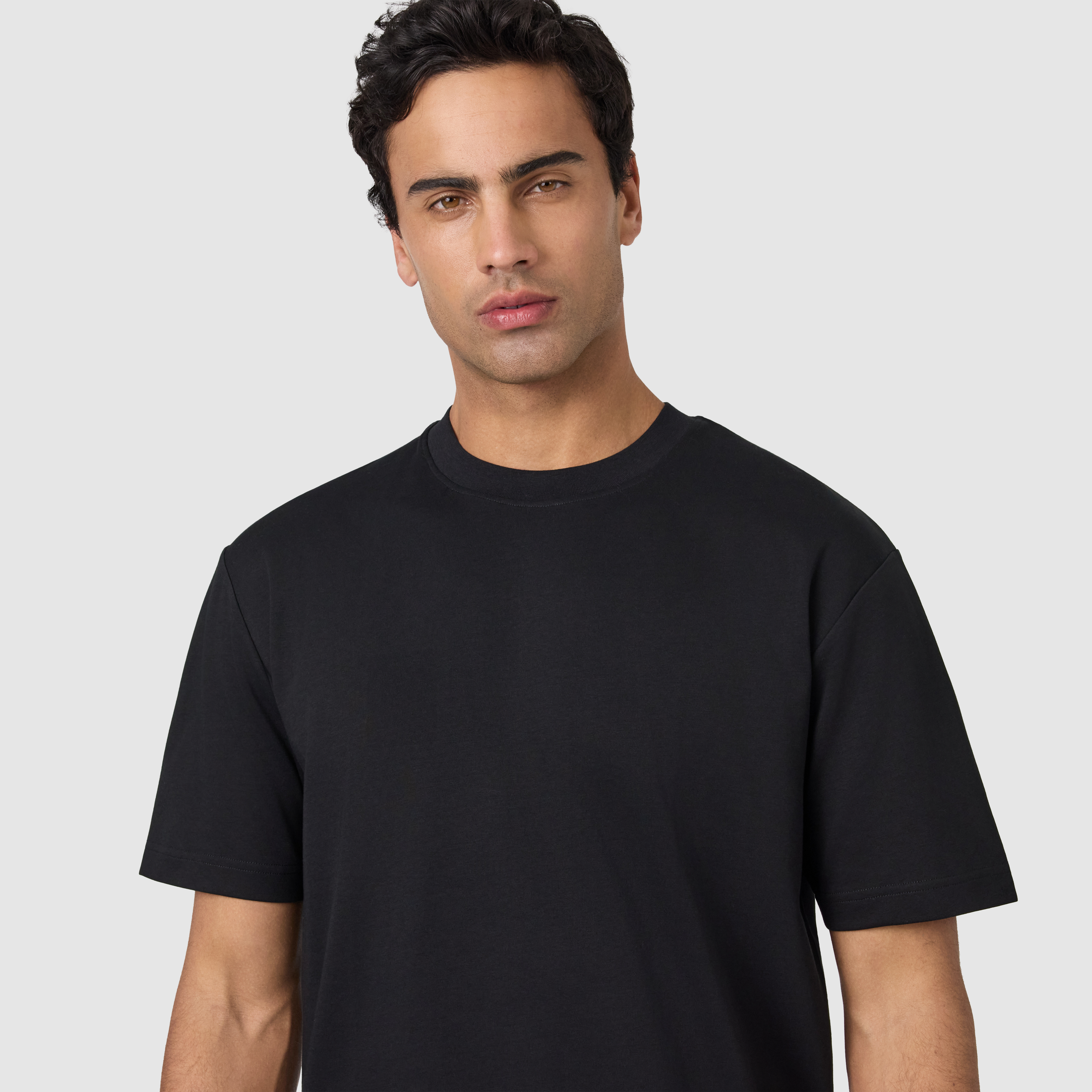 Black Soho Relaxed Crew Neck Tee