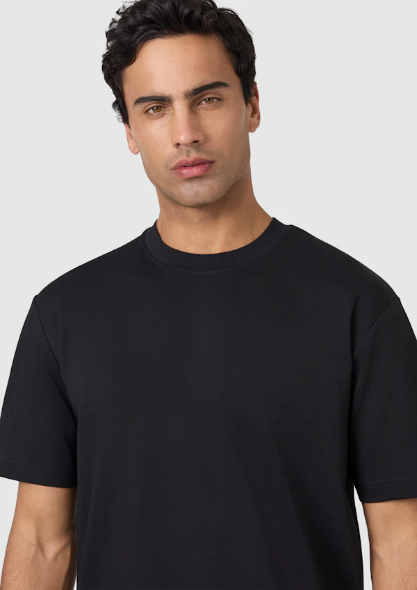 Black Soho Relaxed Crew Neck Tee