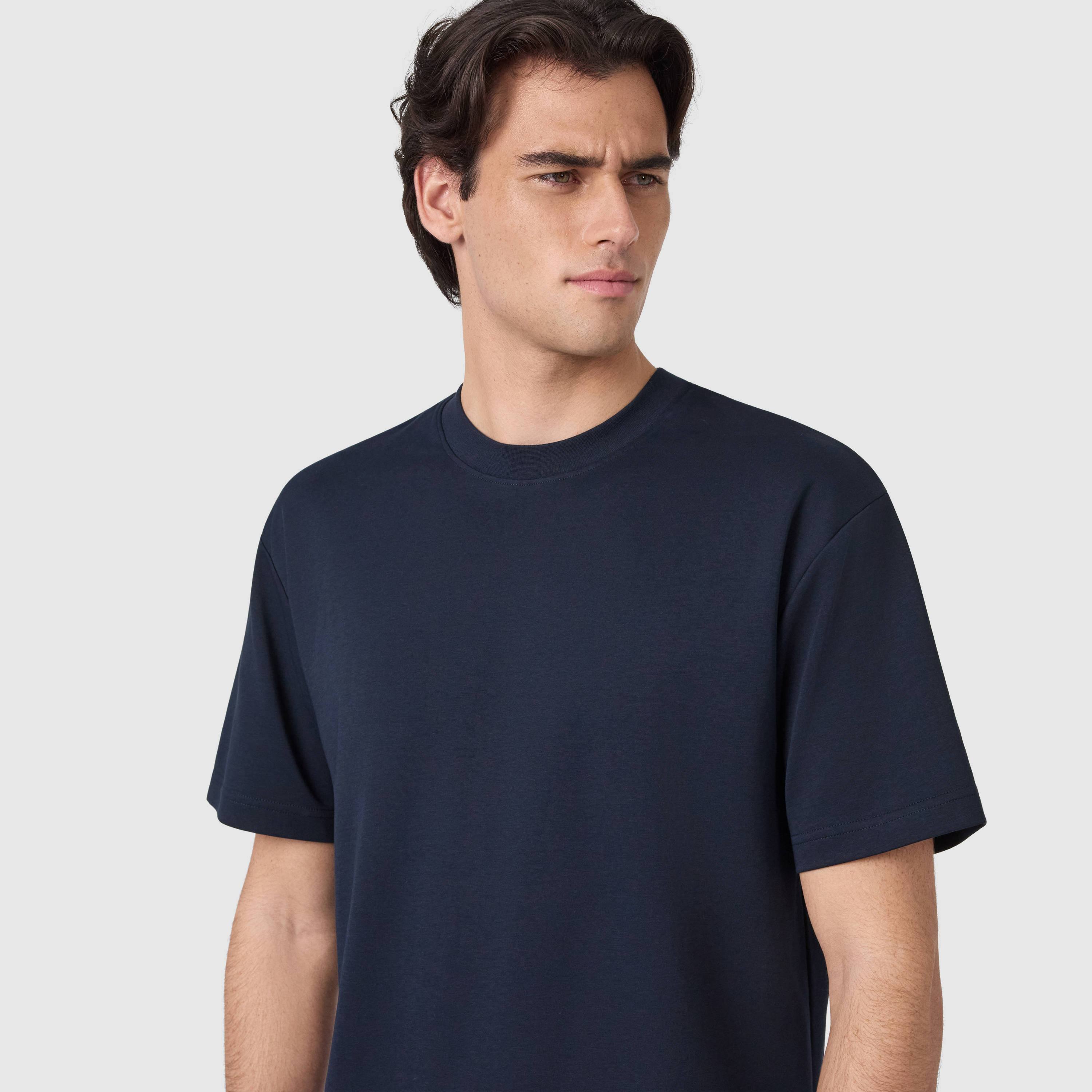 Navy Soho Relaxed Crew Neck Tee