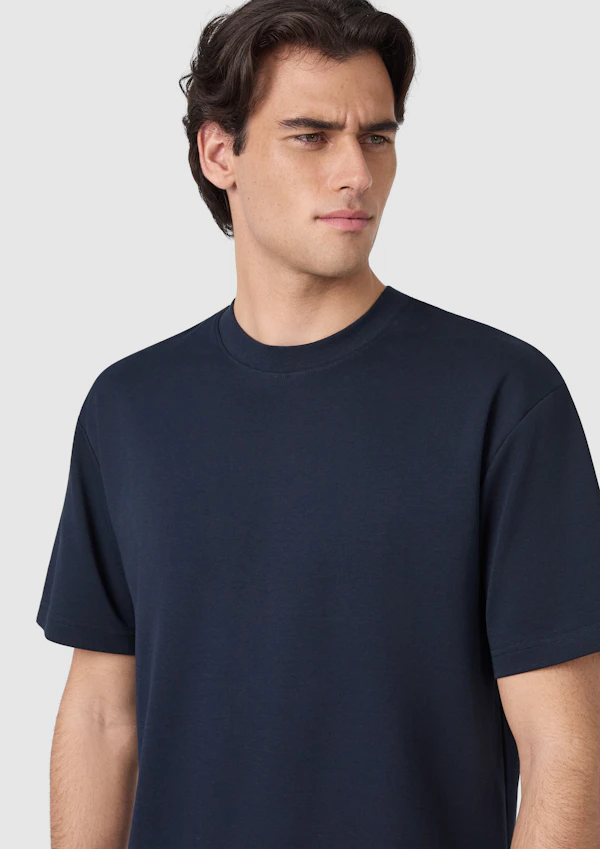 Navy Soho Relaxed Crew Neck Tee