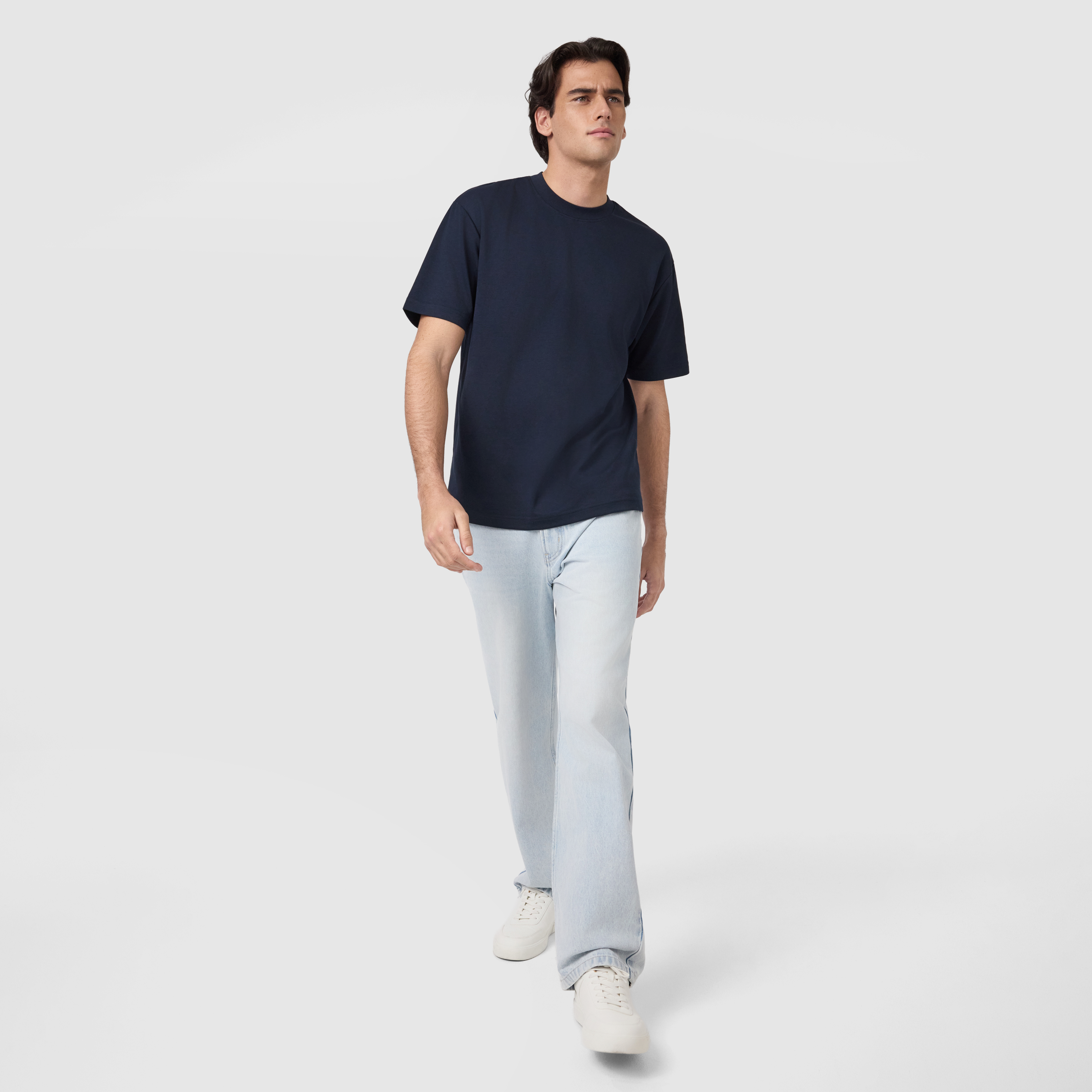 Navy Soho Relaxed Crew Neck Tee