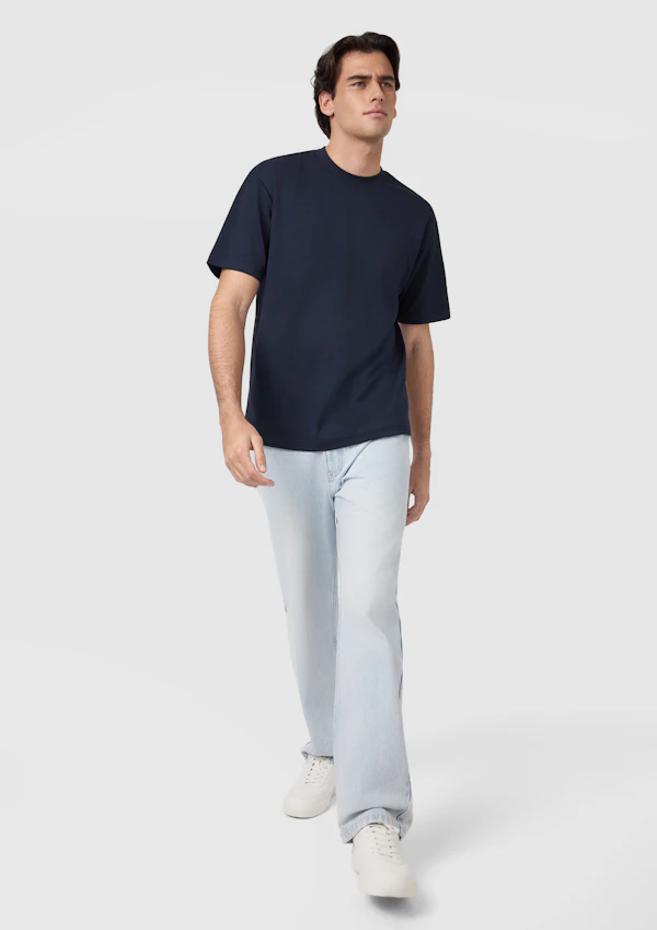 Navy Soho Relaxed Crew Neck Tee