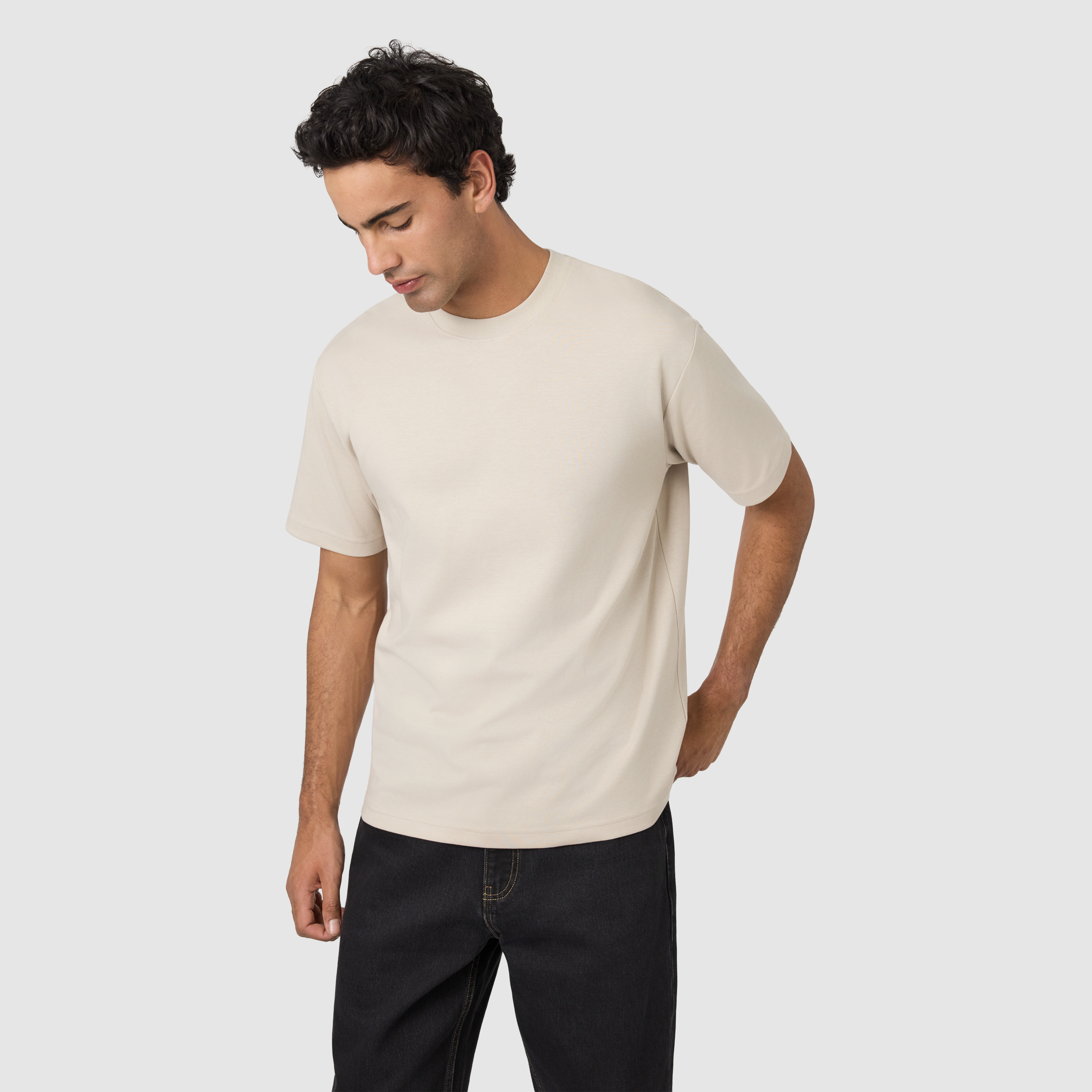 Stone Soho Relaxed Crew Neck Tee