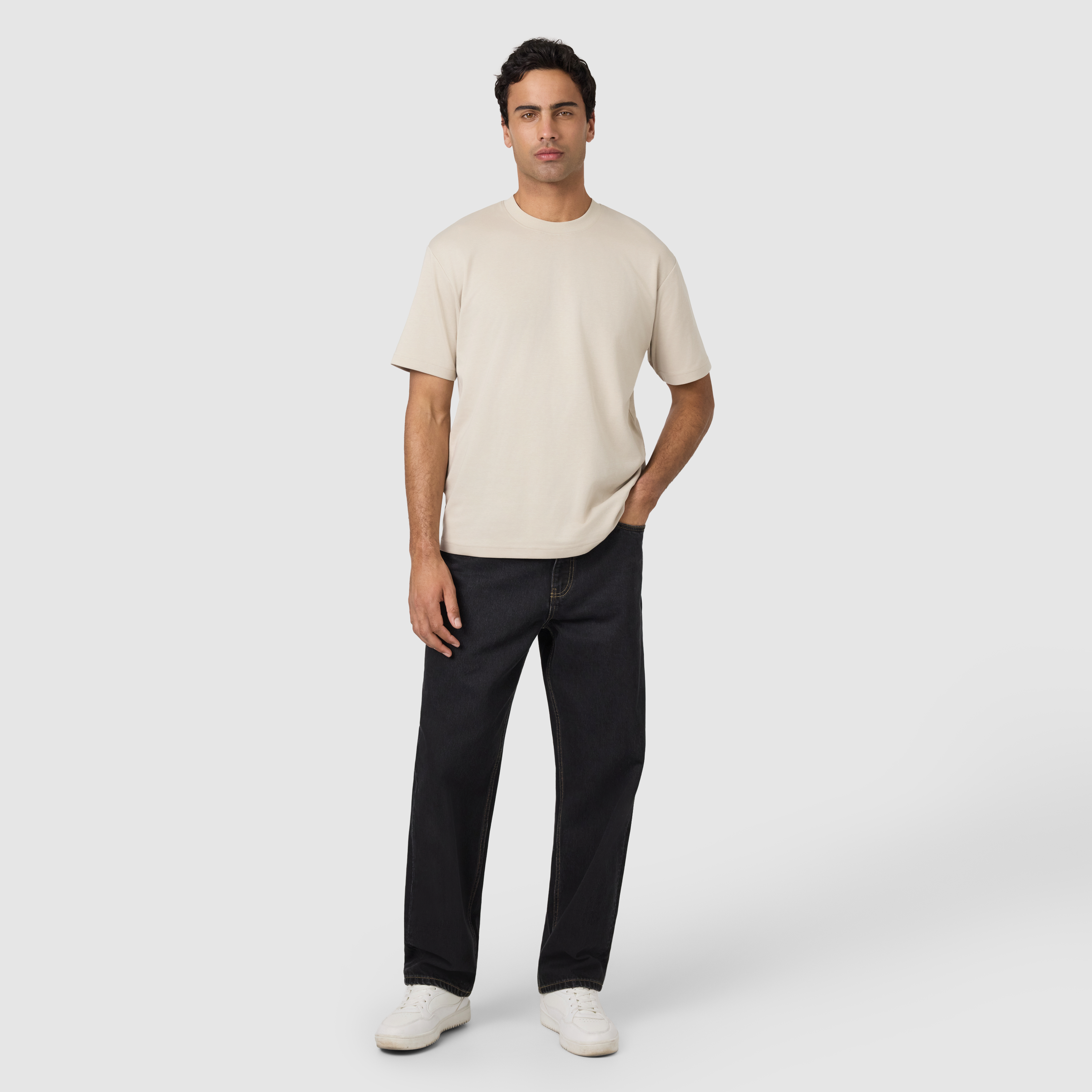 Stone Soho Relaxed Crew Neck Tee
