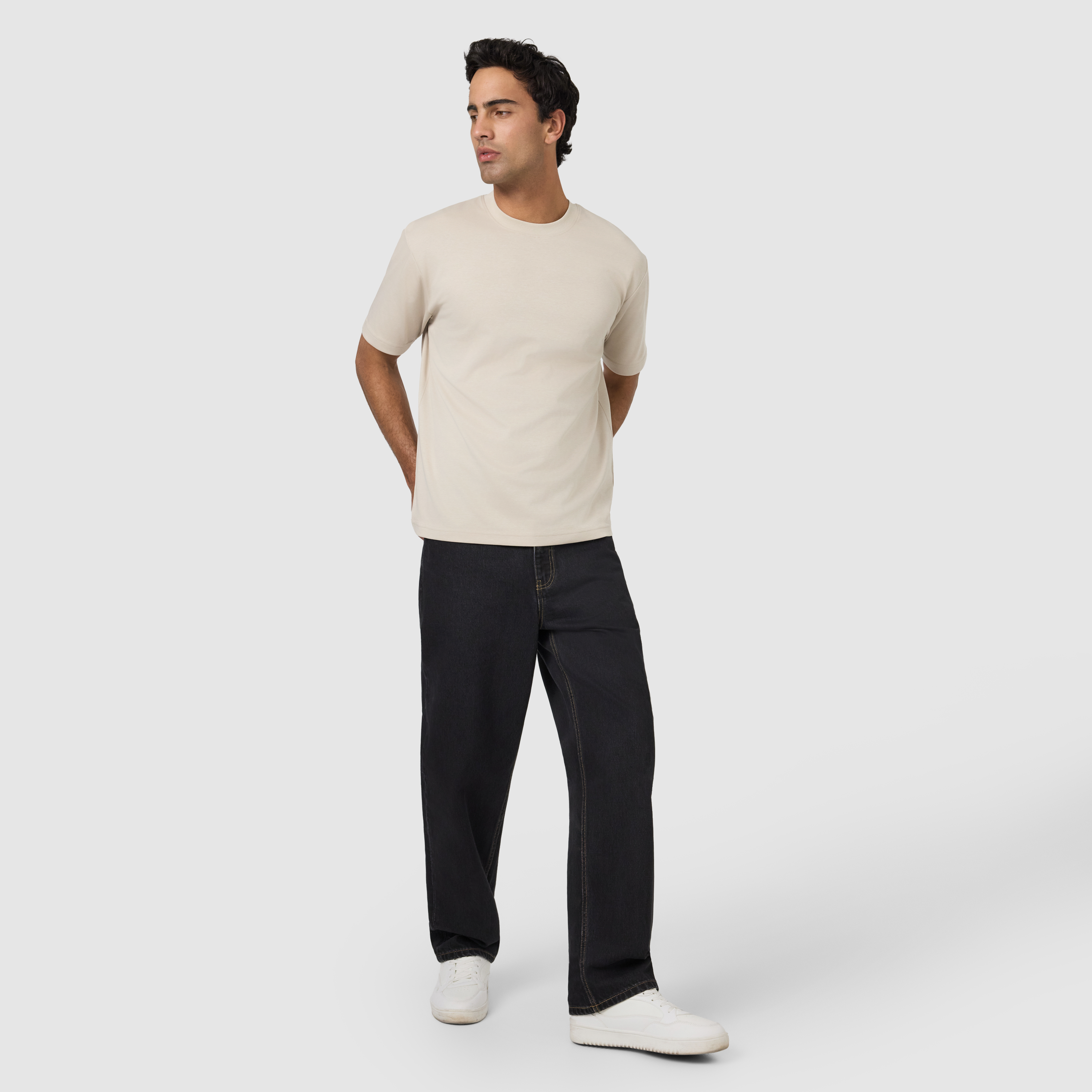 Stone Soho Relaxed Crew Neck Tee
