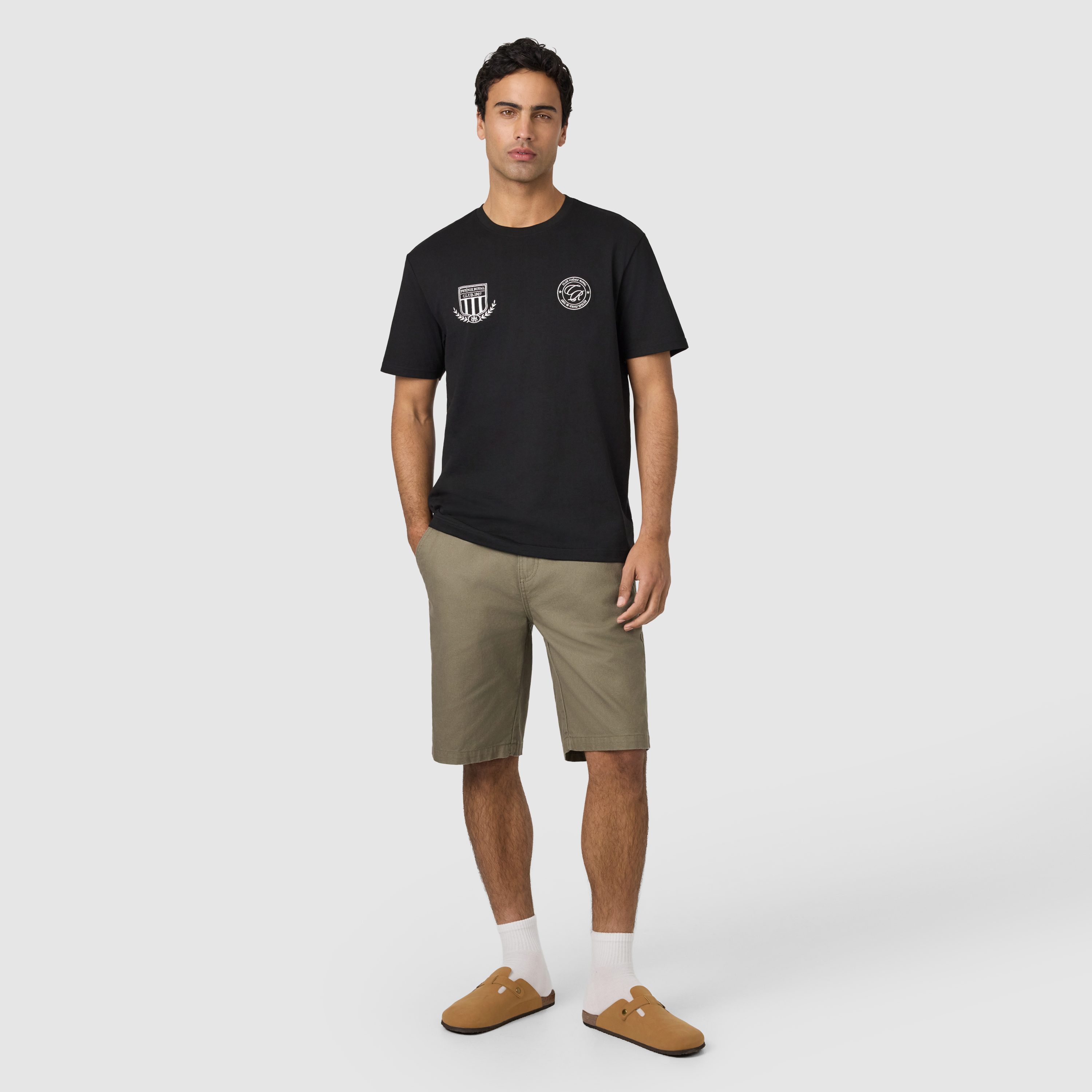 Black Cantona Relaxed Crew Neck Tee