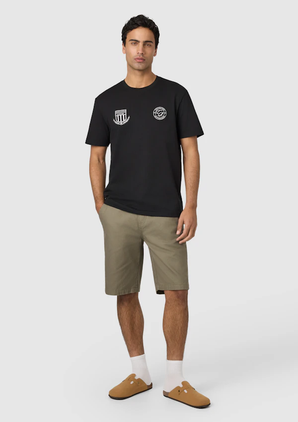 Black Cantona Relaxed Crew Neck Tee