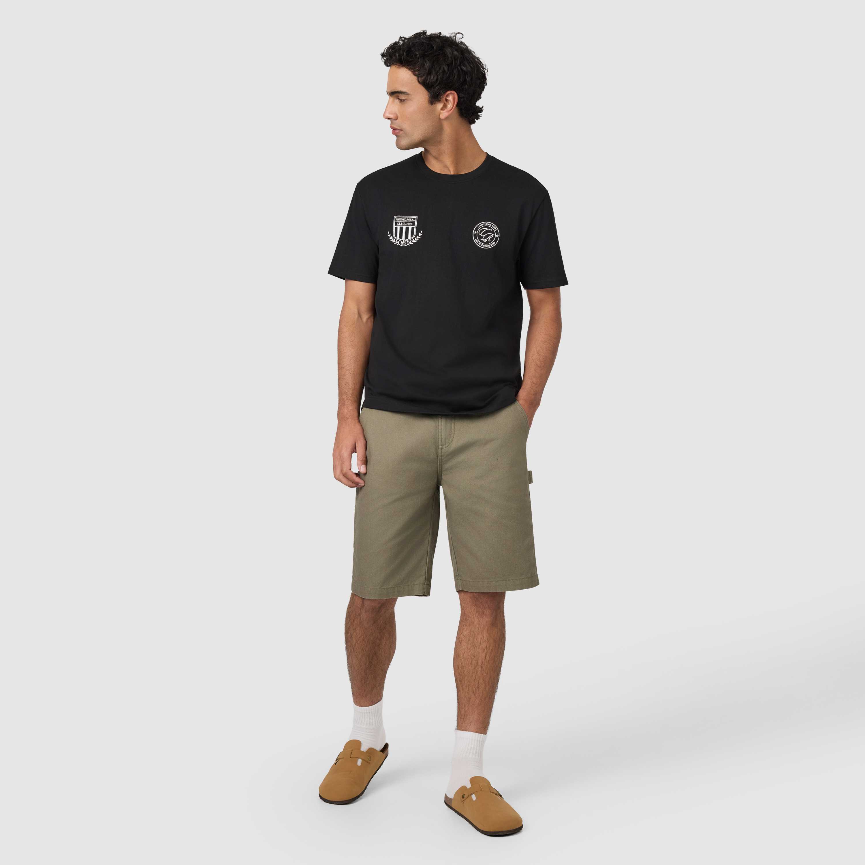 Black Cantona Relaxed Crew Neck Tee